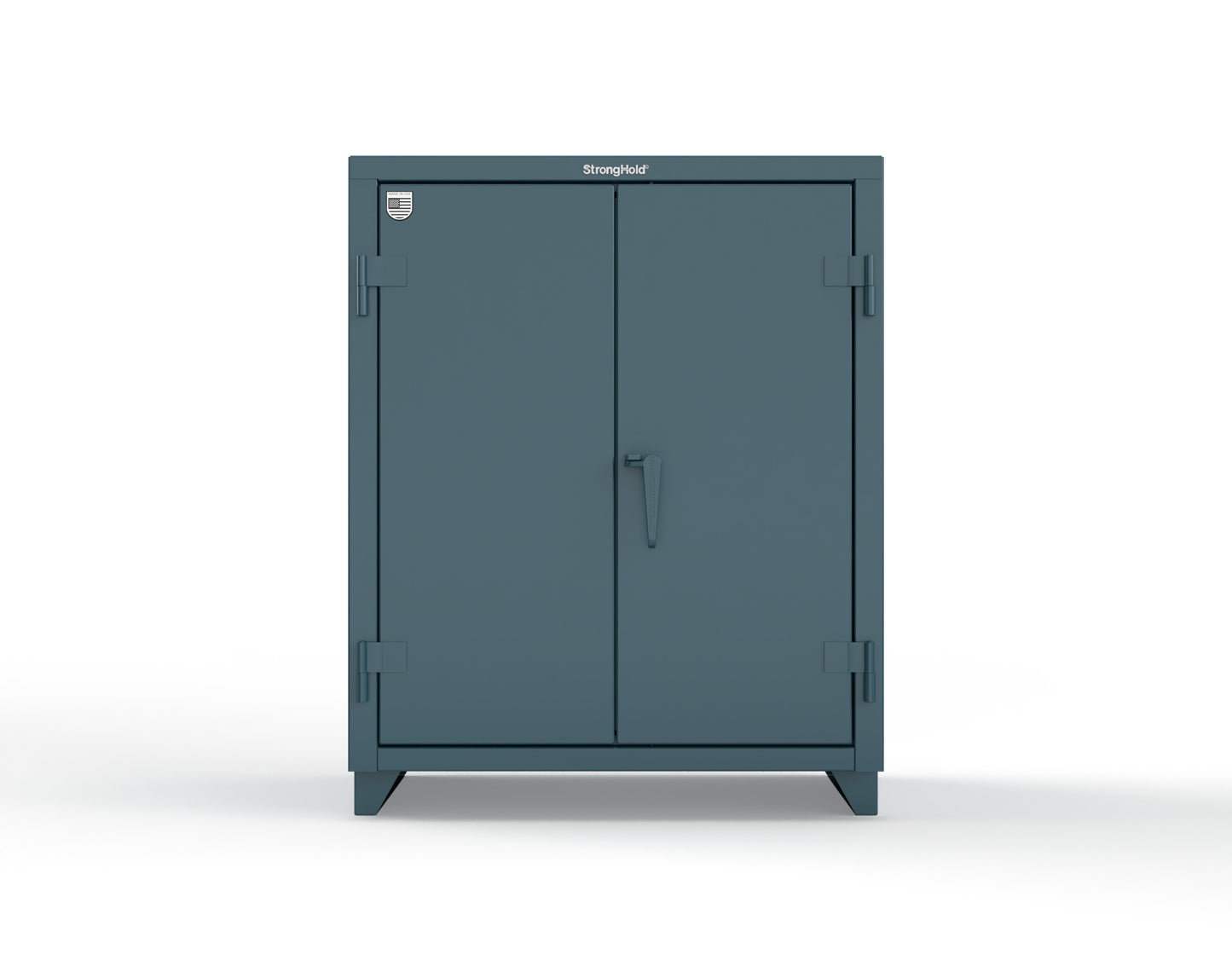 Extra Heavy Duty 14 GA Counter-Height Cabinet with 2 Shelves - 36 In. W x 24 In. D x 42 In. H - 33.6-242-L-5001