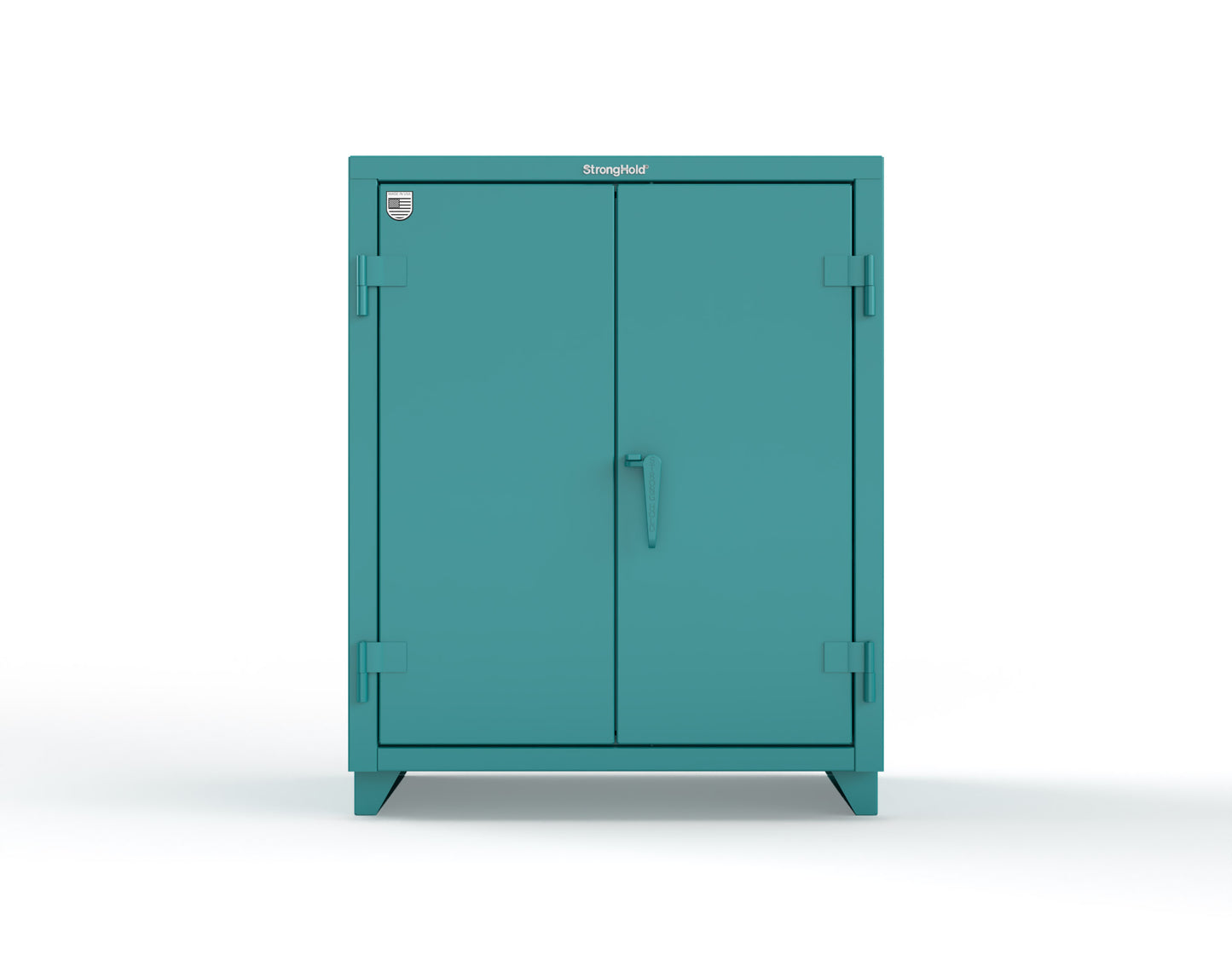 Extra Heavy Duty 14 GA Counter-Height Cabinet with 2 Shelves - 36 In. W x 24 In. D x 42 In. H - 33.6-242-L-5021