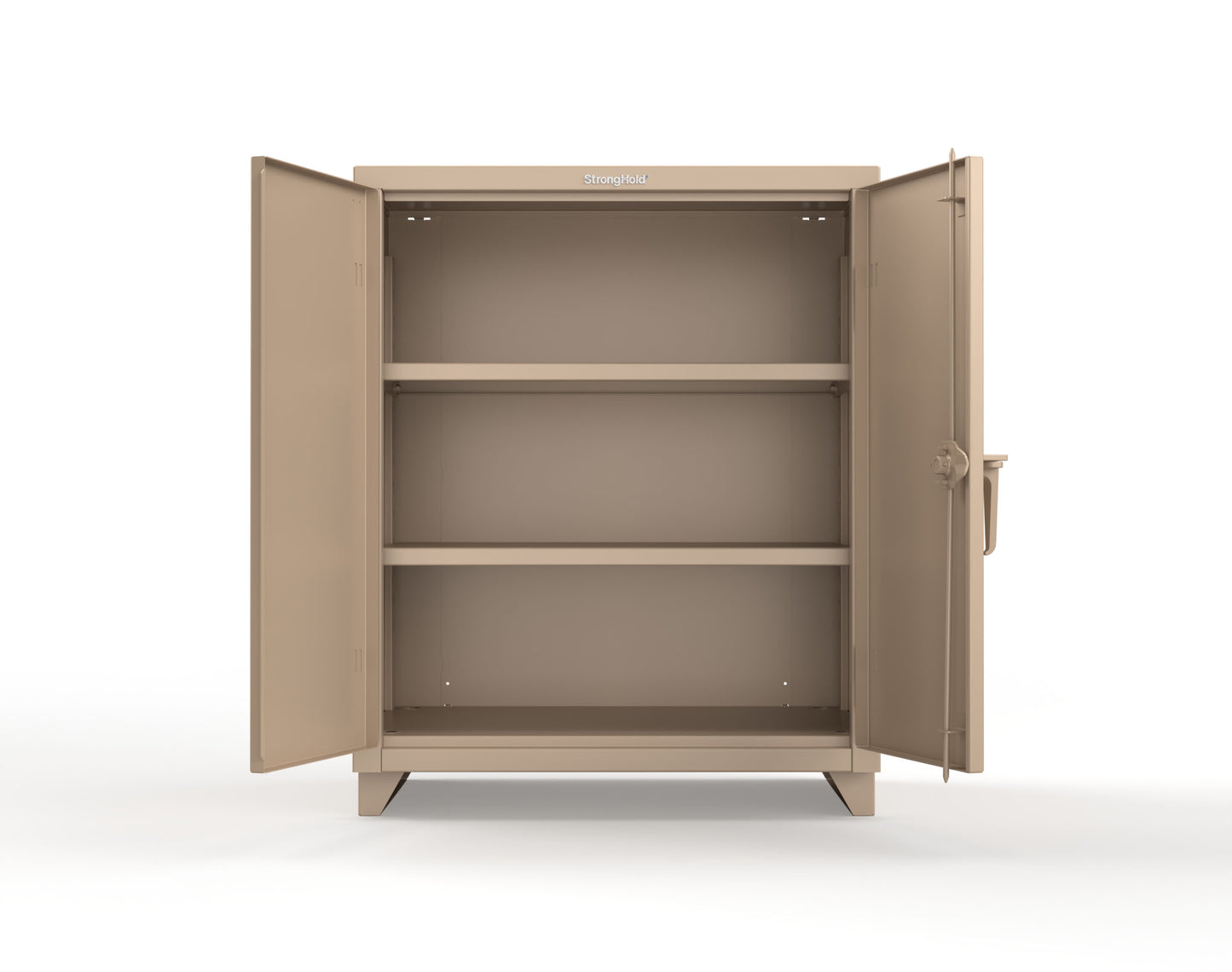 Extra Heavy Duty 14 GA Counter-Height Cabinet with 2 Shelves - 36 In. W x 24 In. D x 42 In. H - 33.6-242-L-1019