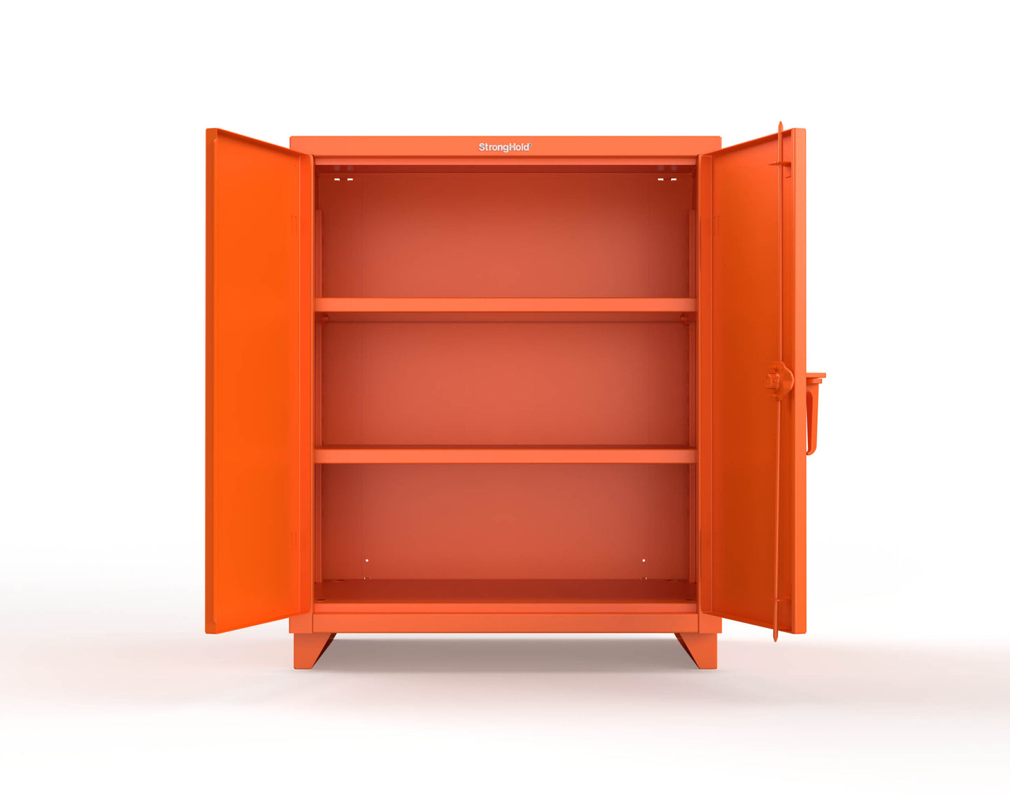 Extra Heavy Duty 14 GA Counter-Height Cabinet with 2 Shelves - 36 In. W x 24 In. D x 42 In. H - 33.6-242-L-2009