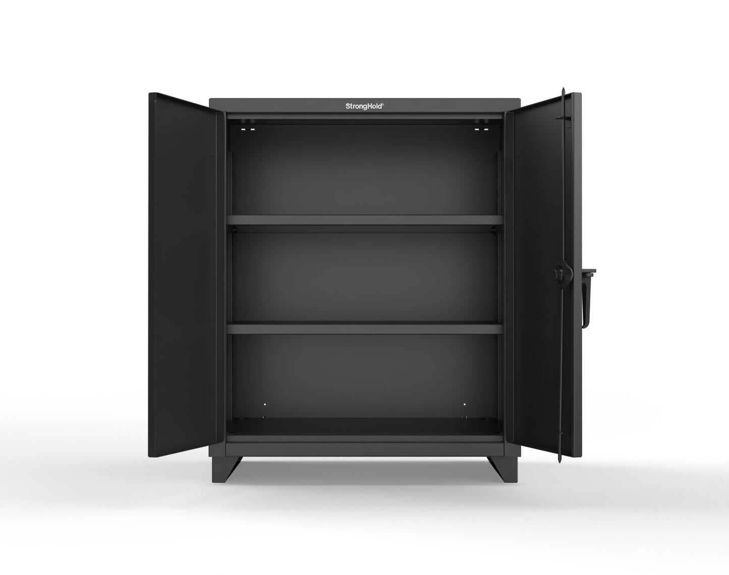 Extra Heavy Duty 14 GA Counter-Height Cabinet with 2 Shelves - 36 In. W x 24 In. D x 42 In. H - 33.6-242-L-9005