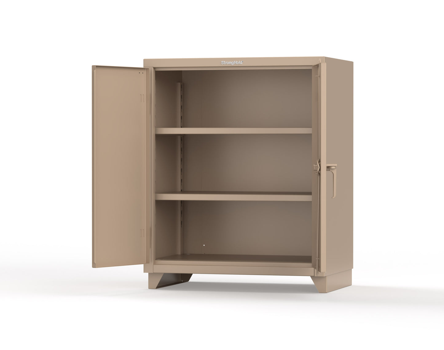 Extra Heavy Duty 14 GA Counter-Height Cabinet with 2 Shelves - 36 In. W x 24 In. D x 42 In. H - 33.6-242-L-1019