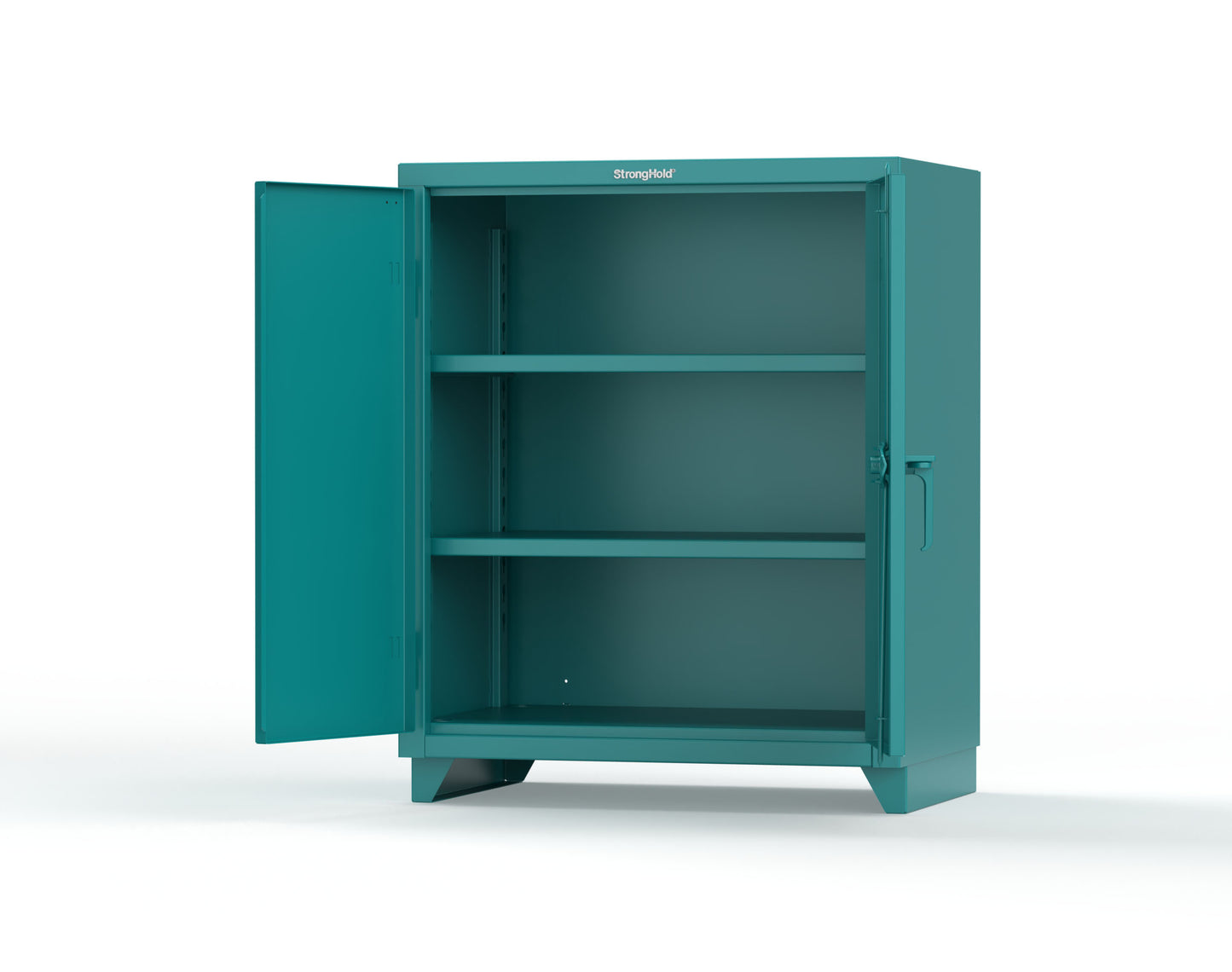 Extra Heavy Duty 14 GA Counter-Height Cabinet with 2 Shelves - 36 In. W x 24 In. D x 42 In. H - 33.6-242-L-5021