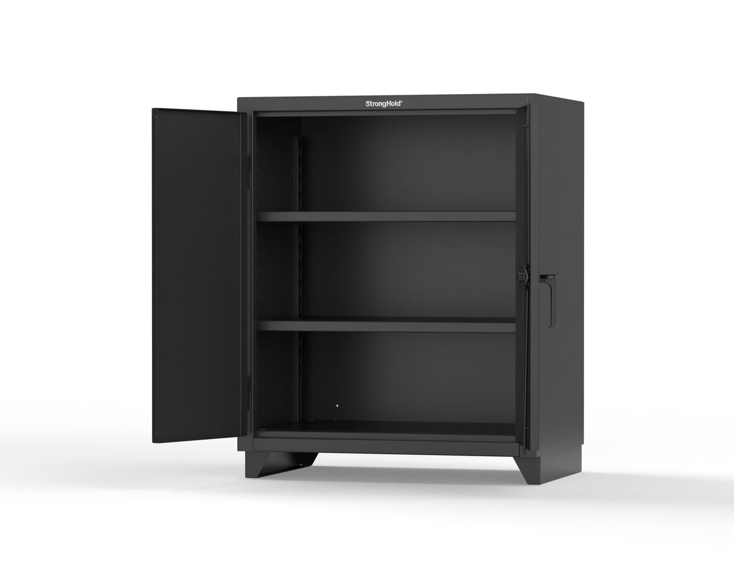 Extra Heavy Duty 14 GA Counter-Height Cabinet with 2 Shelves - 36 In. W x 24 In. D x 42 In. H - 33.6-242-L-9005