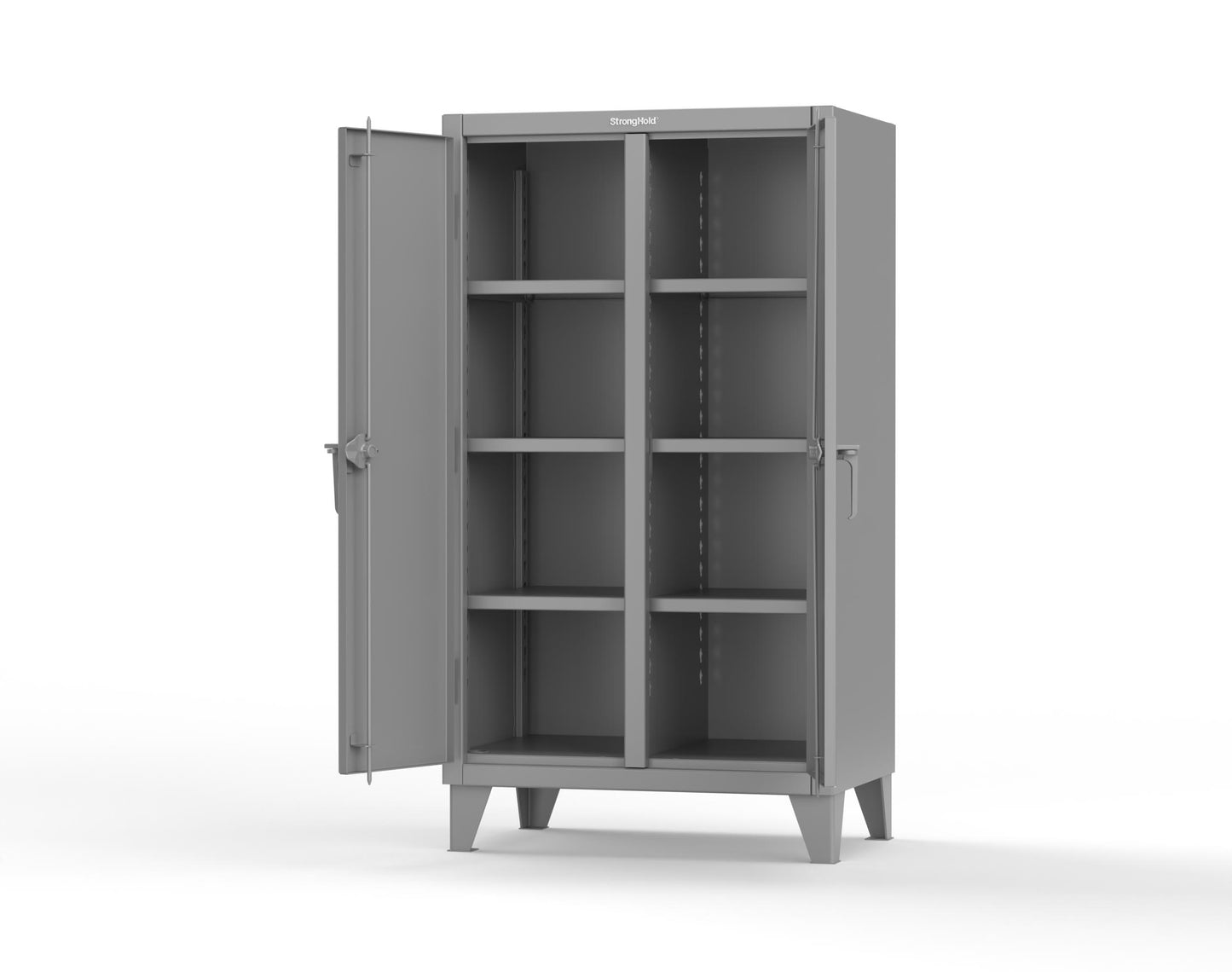 Extreme Duty 12 GA Double Shift Cabinet with 6 Shelves - 36 In. W x 24 In. D x 66 In. H - 35-DS-246-7037