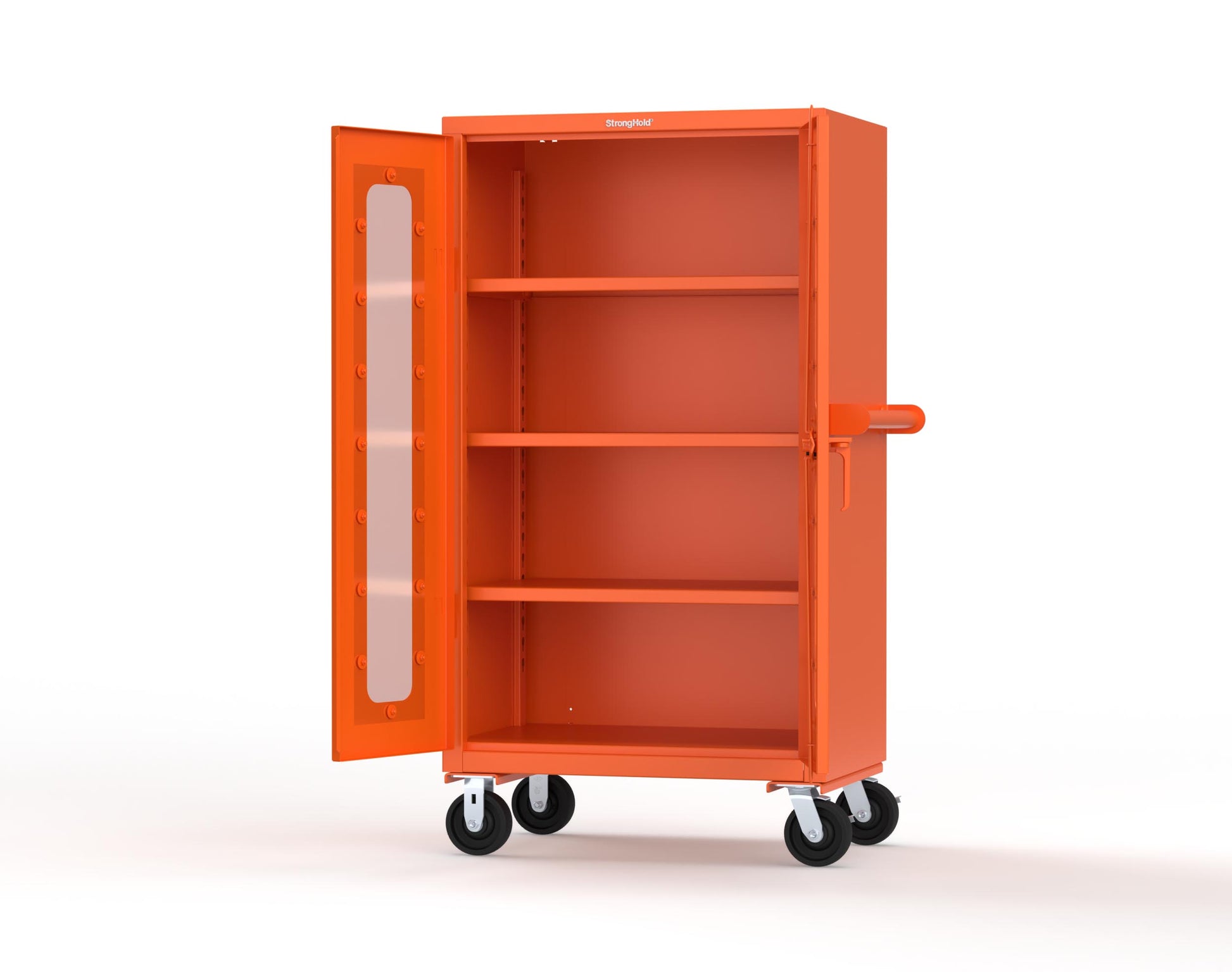 Extra Heavy Duty 14 GA Clearview Mobile Medical Cabinet with Cylinder Lock – 36 In. W x 24 In. D x 68 In. H - 35-LD-243-CL-CA-L-2009