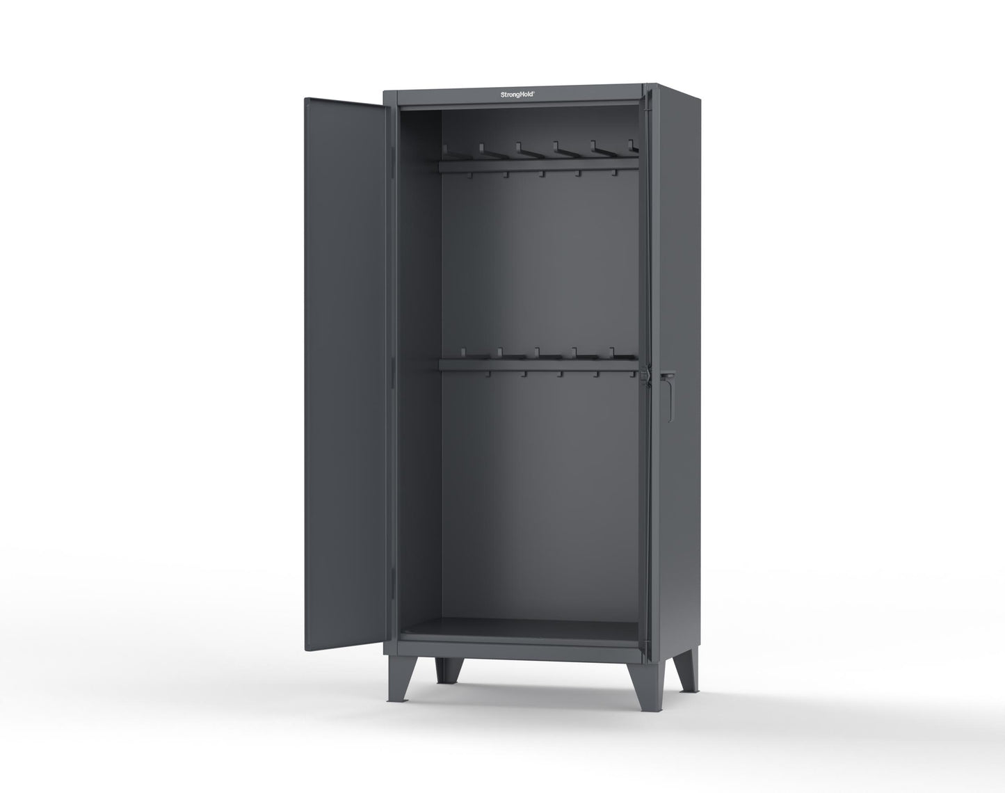 Extreme Duty 12 GA Rigging Cabinet with 12 Hooks - 36 In. W x 24 In. D x 78 In. H - 36-240-12-7024