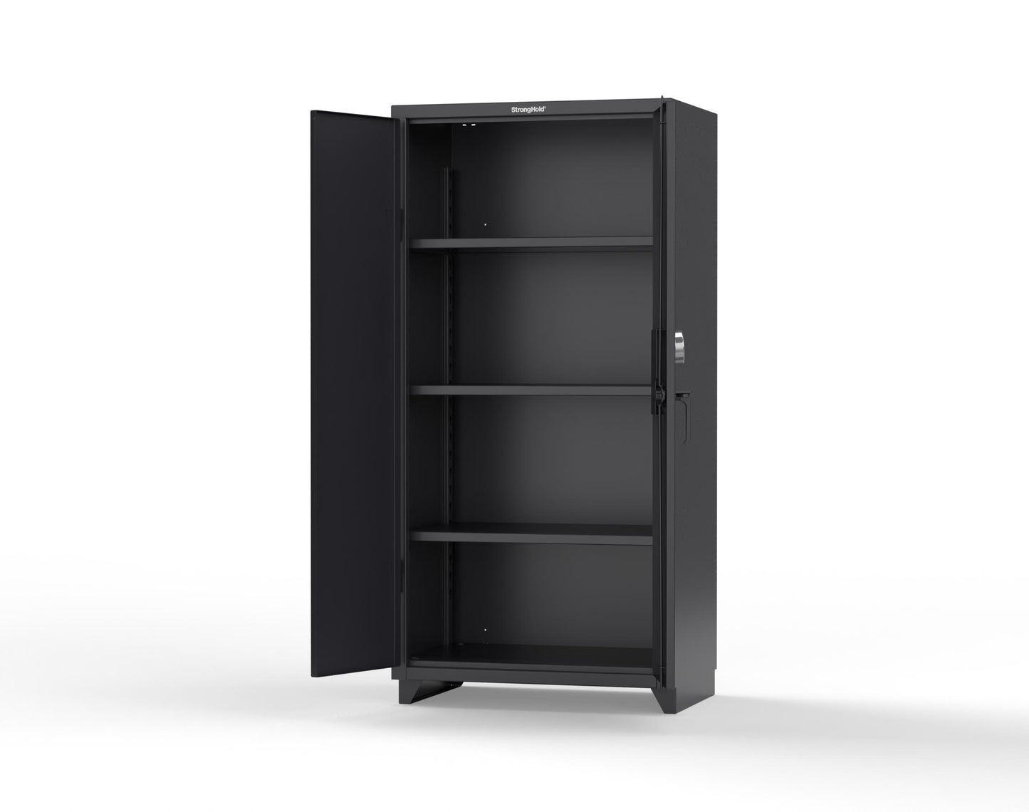 Extra Heavy Duty 14 GA Cabinet with 3 Shelves Secured by Electronic Lock with Digital Screen - 36 In. W x 24 In. D x 75 In. H - 36-243-AT-L-9005