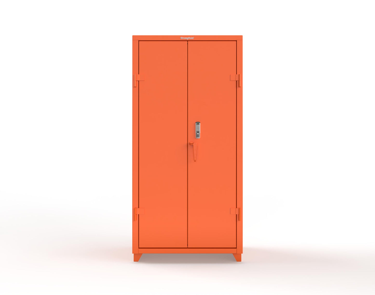 Extra Heavy Duty 14 GA Cabinet with 3 Shelves Secured by Keyless Entry Lock - 36 In. W x 24 In. D x 75 In. H - 36-243-EK-L-2009