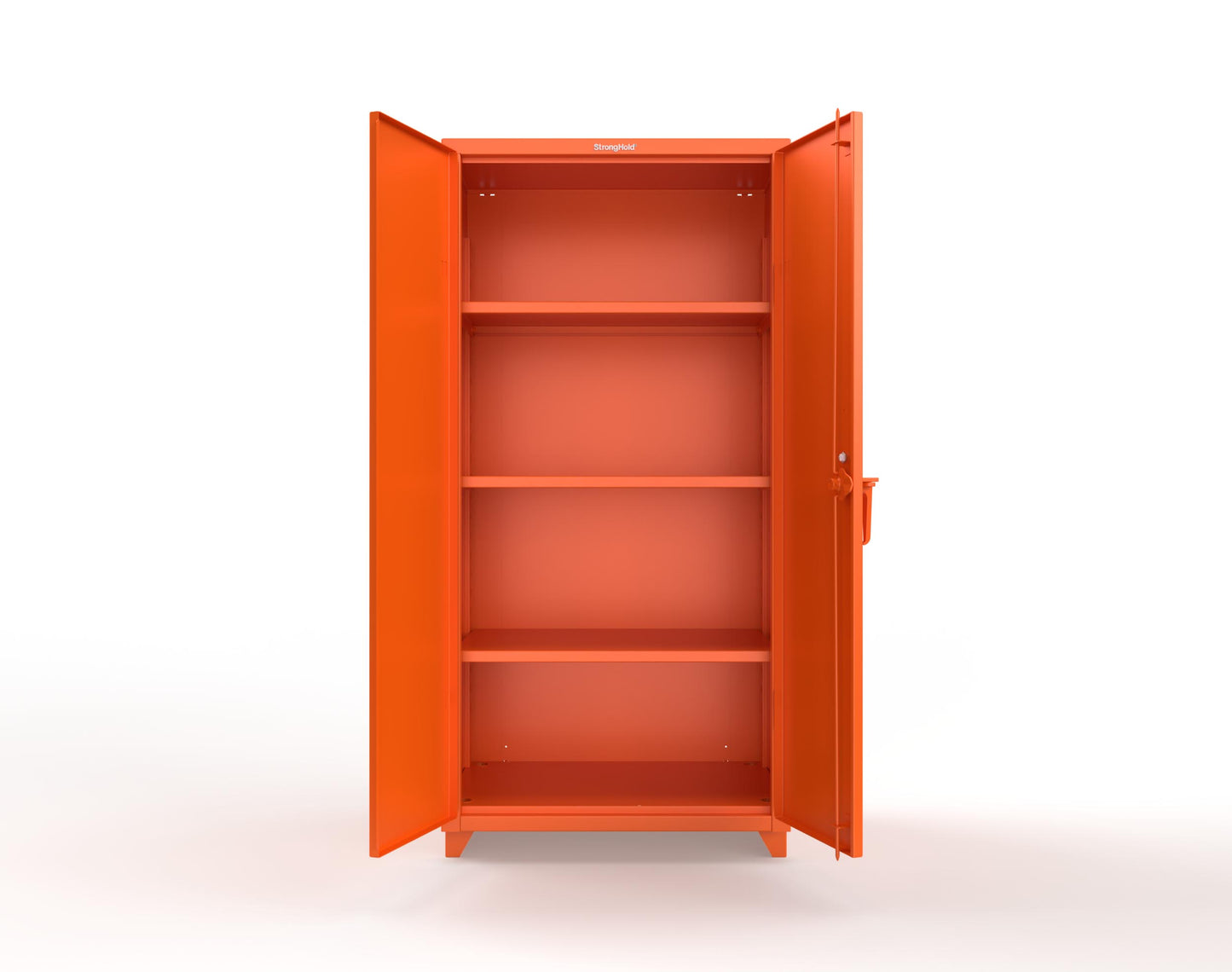Extra Heavy Duty 14 GA Cabinet with 3 Shelves Secured by Keyless Entry Lock - 36 In. W x 24 In. D x 75 In. H - 36-243-EK-L-2009