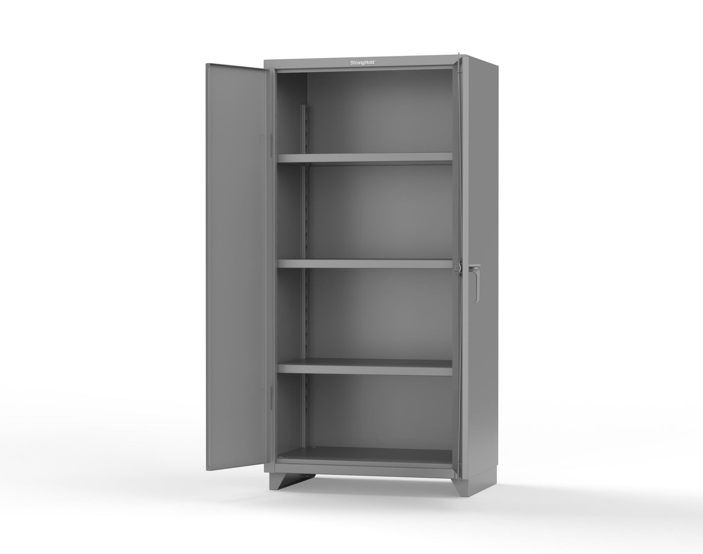 Extra Heavy Duty 14 GA Cabinet with 3 Shelves; 36 In. W x 24 In. D x 75 In. H - 36-243-L-7037