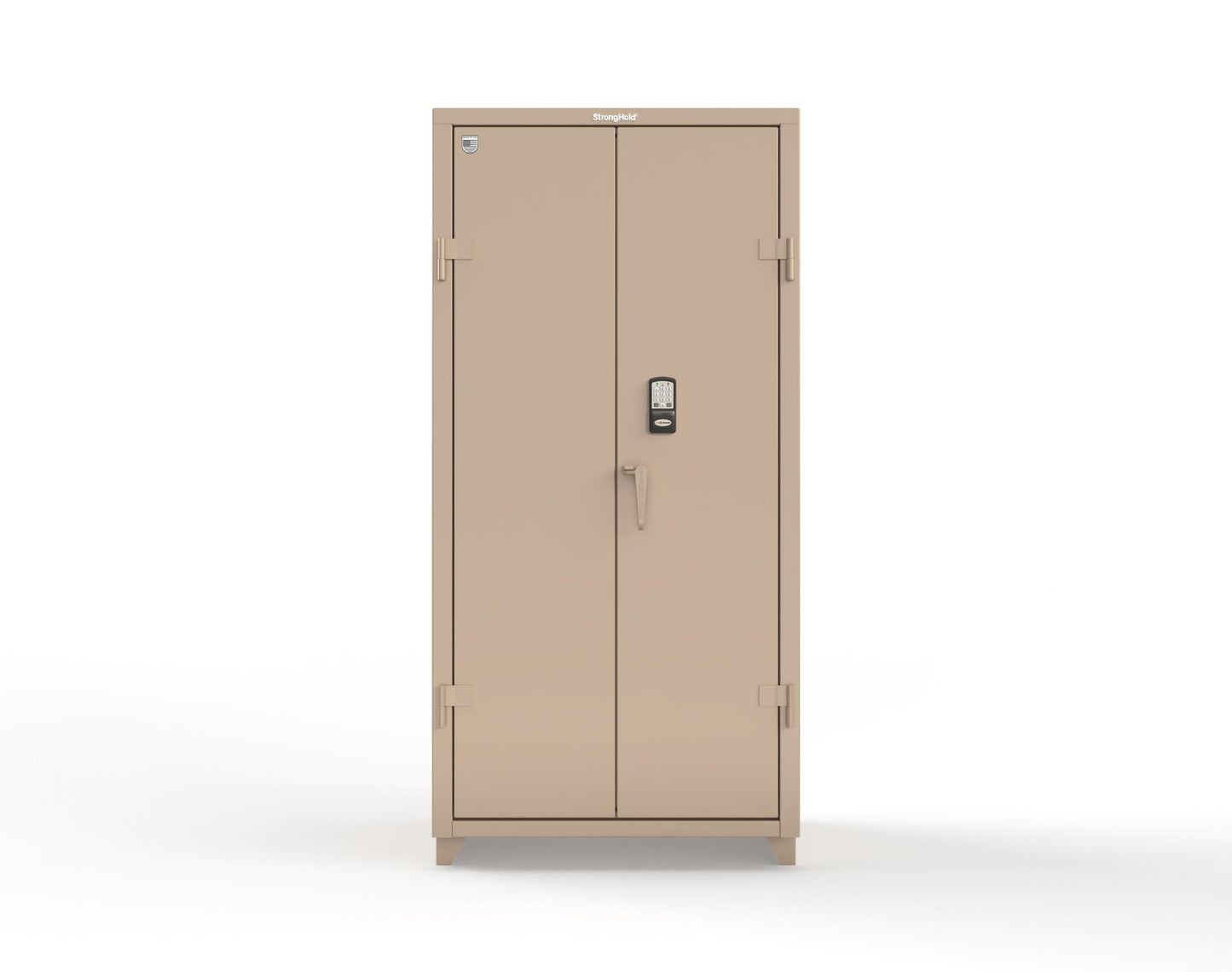 Extra Heavy Duty 14 GA Cabinet with 3 Shelves Secured by Electronic Lock & Card Reader (HID iClass) - 36 In. W x 24 In. D x 75 In. H - 36-243-PI-L-1019