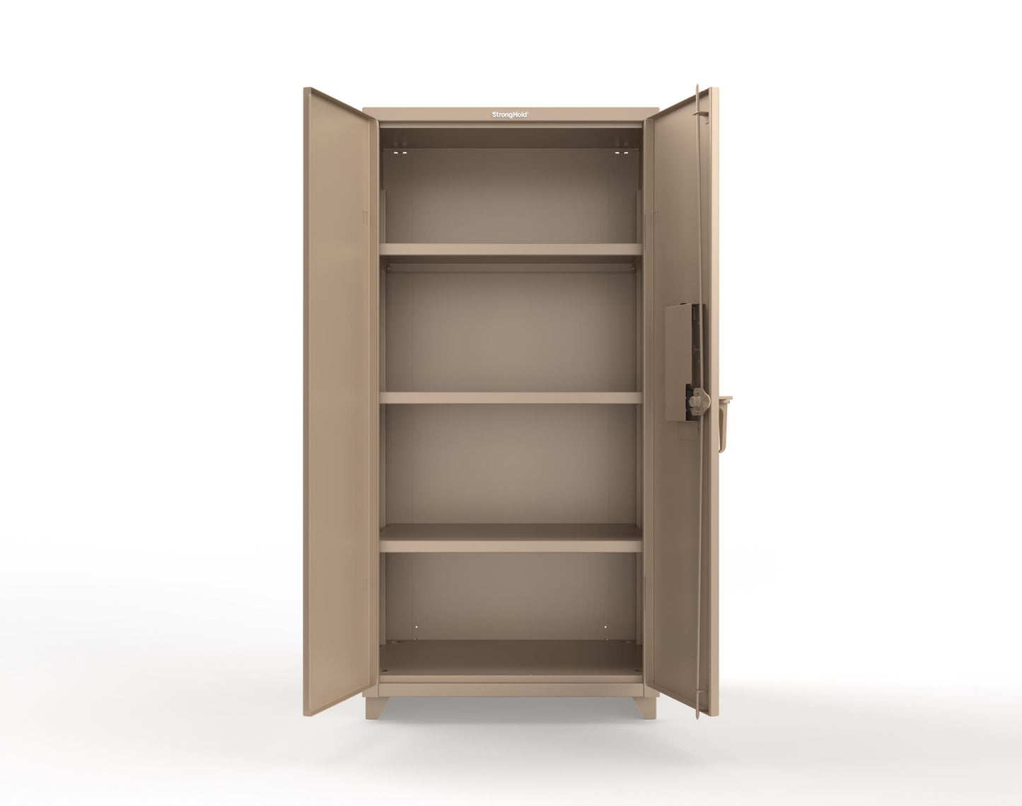Extra Heavy Duty 14 GA Cabinet with 3 Shelves Secured by Electronic Lock & Card Reader (HID iClass) - 36 In. W x 24 In. D x 75 In. H - 36-243-PI-L-1019