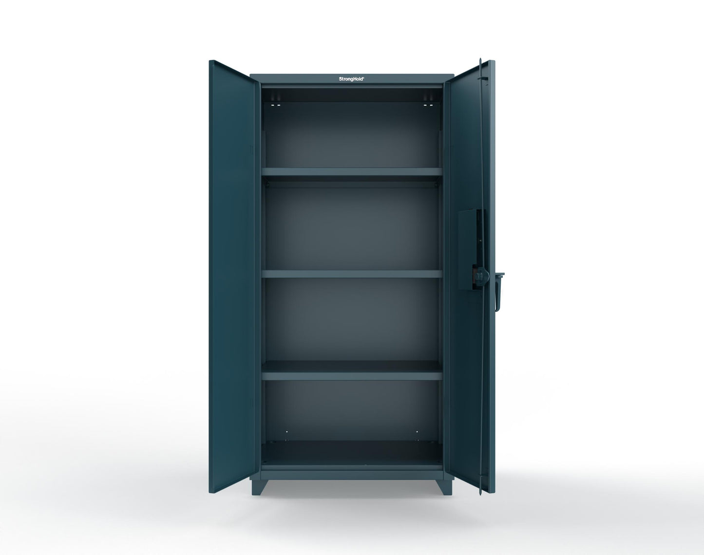 Extra Heavy Duty 14 GA Cabinet with 3 Shelves Secured by Electronic Lock & Card Reader (HID iClass) - 36 In. W x 24 In. D x 75 In. H - 36-243-PI-L-5001