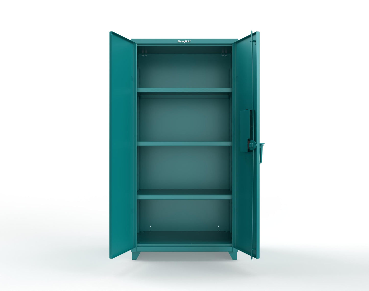 Extra Heavy Duty 14 GA Cabinet with 3 Shelves Secured by Electronic Lock & Card Reader (HID iClass) - 36 In. W x 24 In. D x 75 In. H - 36-243-PI-L-5021