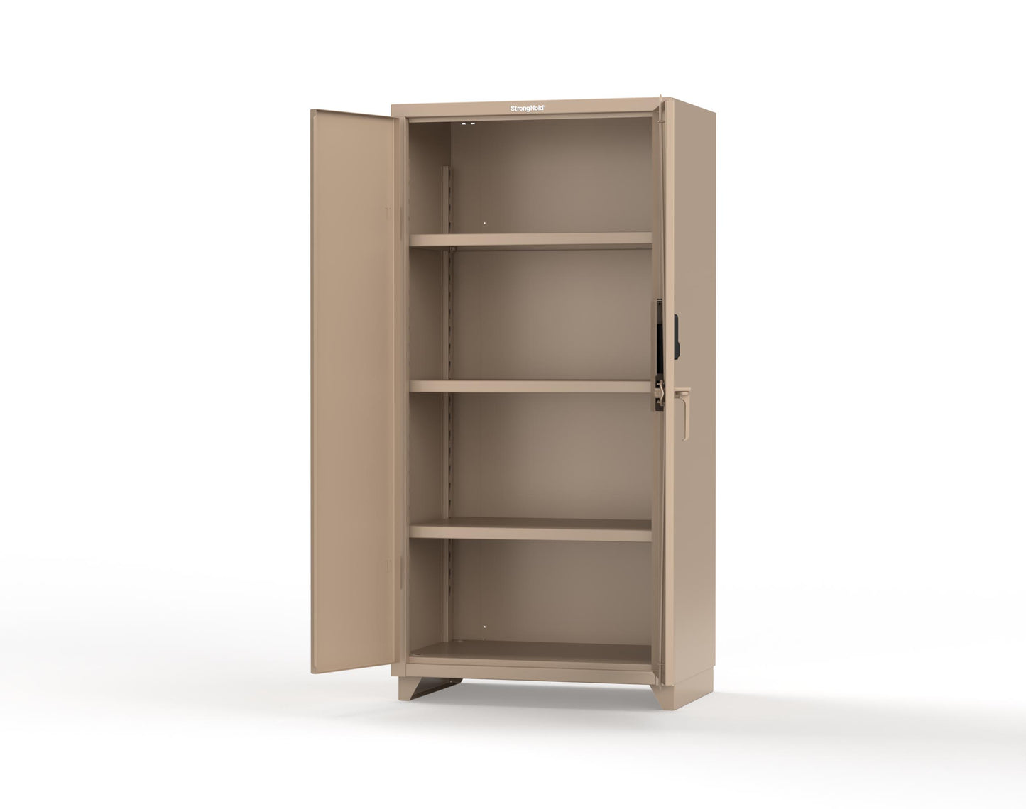 Extra Heavy Duty 14 GA Cabinet with 3 Shelves Secured by Electronic Lock & Card Reader (HID iClass) - 36 In. W x 24 In. D x 75 In. H - 36-243-PI-L-1019