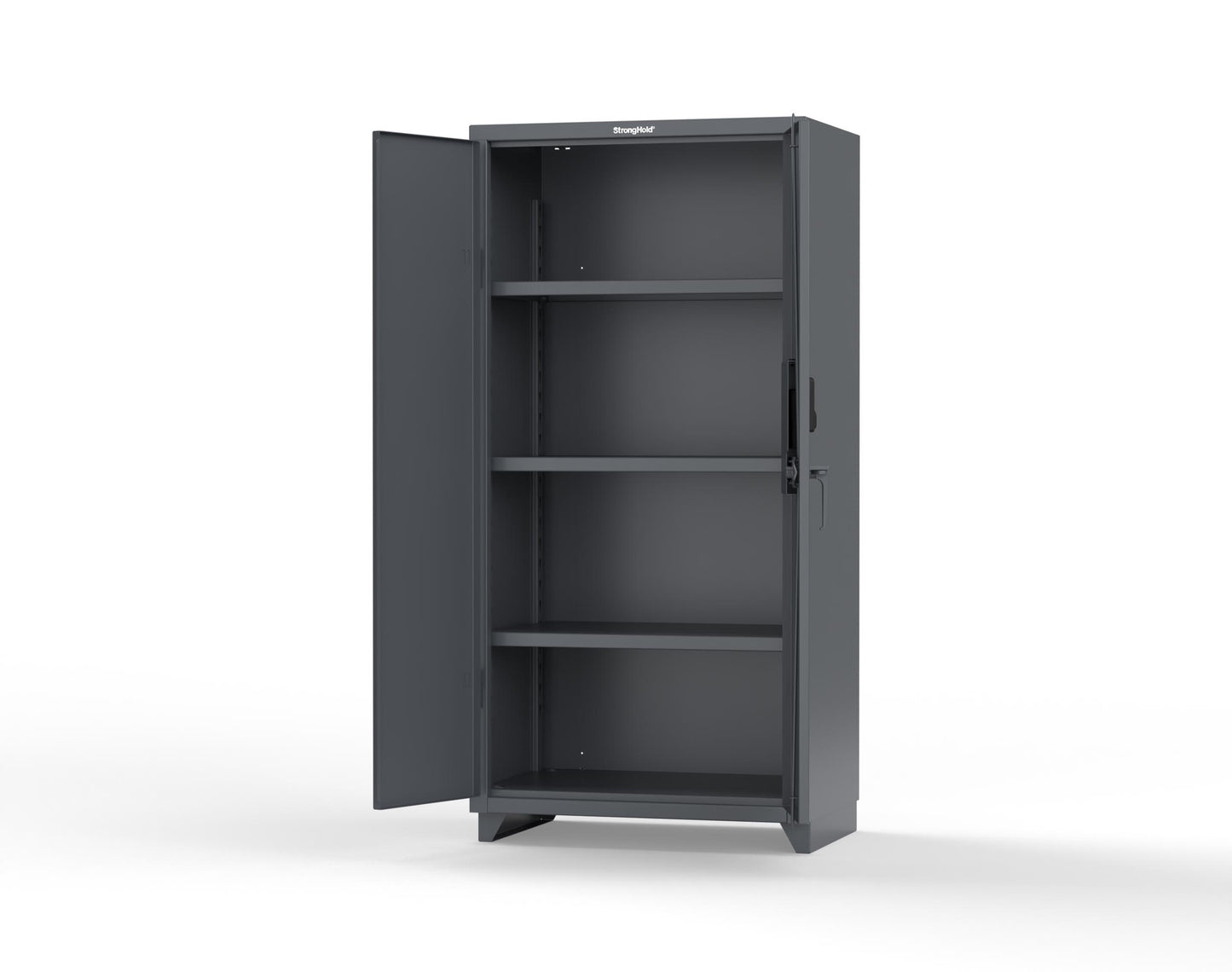 Extra Heavy Duty 14 GA Cabinet with 3 Shelves Secured by Electronic Lock & Card Reader (HID iClass) - 36 In. W x 24 In. D x 75 In. H - 36-243-PI-L-7024