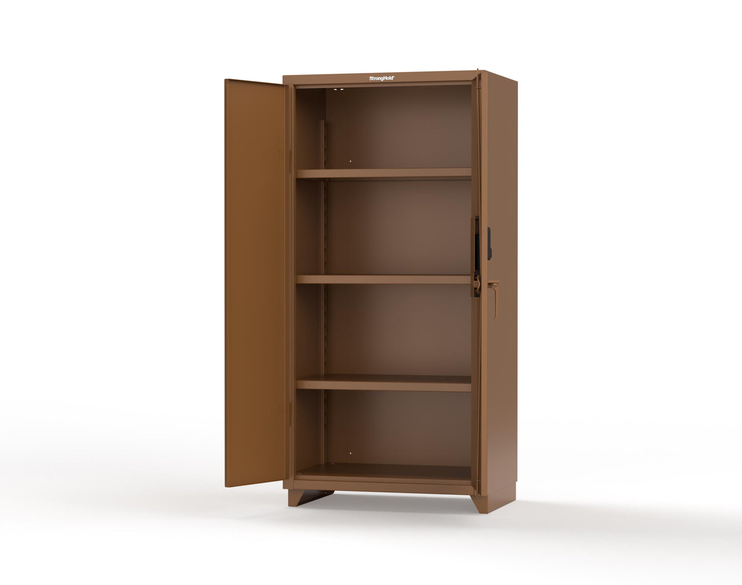 Extra Heavy Duty 14 GA Cabinet with 3 Shelves Secured by Electronic Lock & Card Reader (HID iClass) - 36 In. W x 24 In. D x 75 In. H - 36-243-PI-L-8008