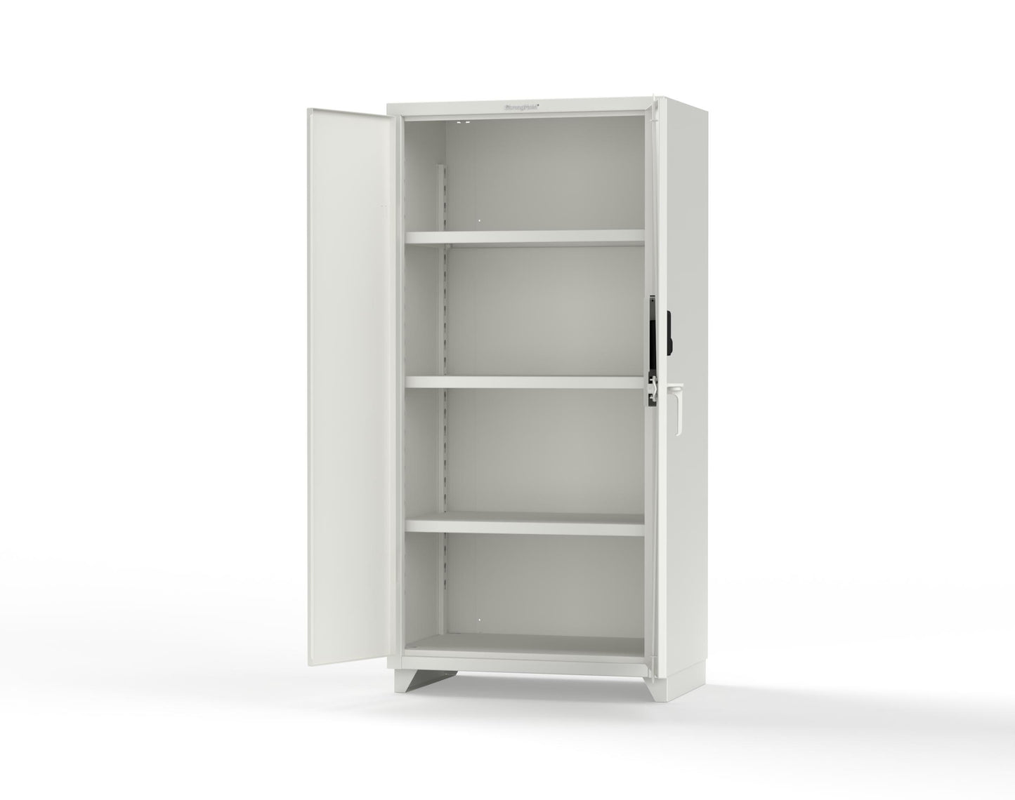 Extra Heavy Duty 14 GA Cabinet with 3 Shelves Secured by Electronic Lock & Card Reader (HID iClass) - 36 In. W x 24 In. D x 75 In. H - 36-243-PI-L-9003