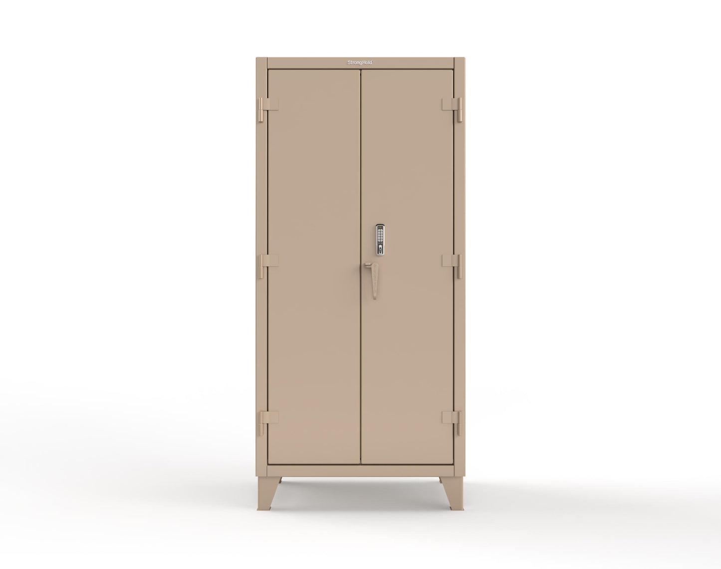 Extreme Duty 12 GA Cabinet with 4 Shelves Secured by Keyless Entry Lock - 36 In. W x 24 In. D x 78 In. H - 36-244-EK-1019