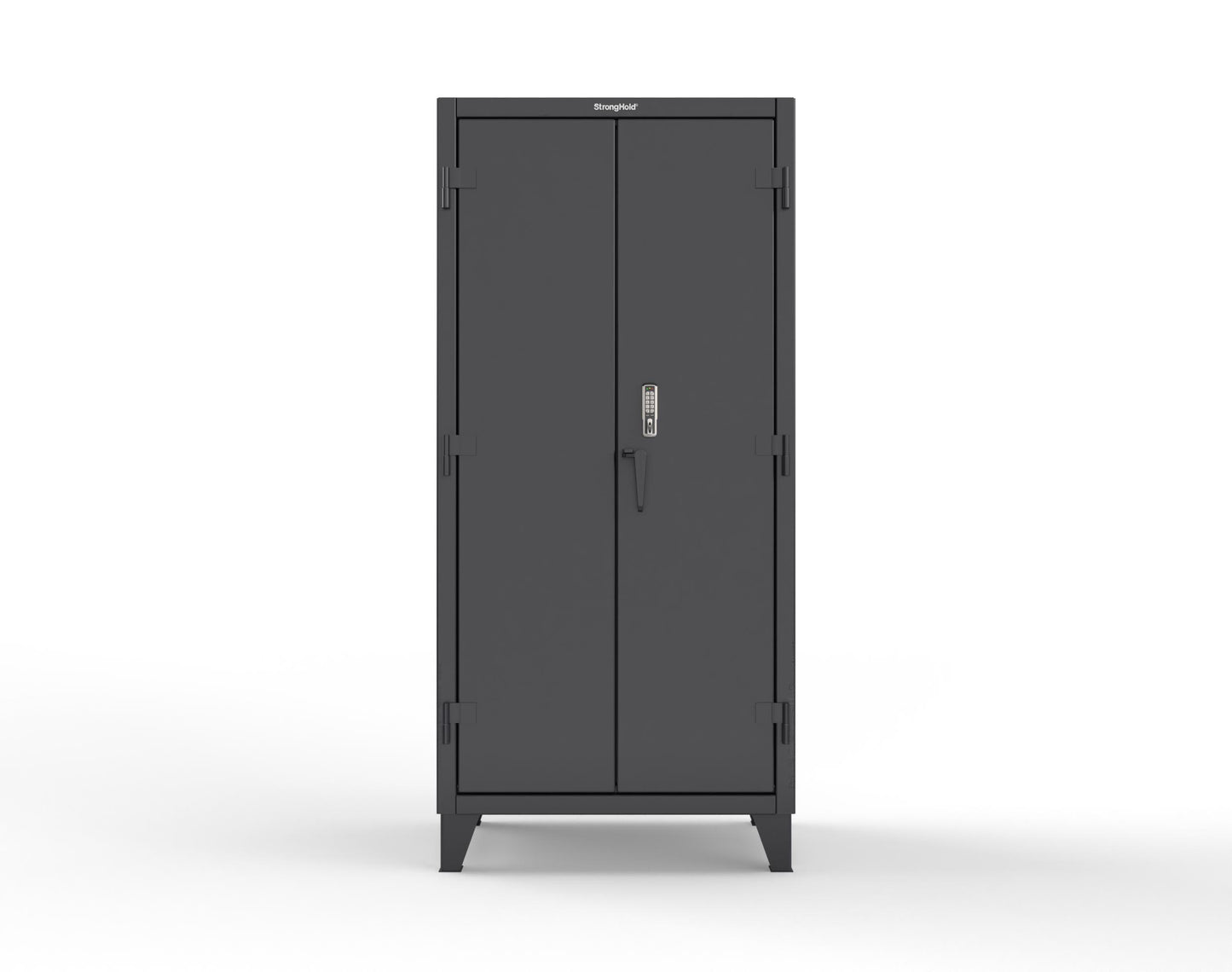 Extreme Duty 12 GA Cabinet with 4 Shelves Secured by Keyless Entry Lock - 36 In. W x 24 In. D x 78 In. H - 36-244-EK-9005