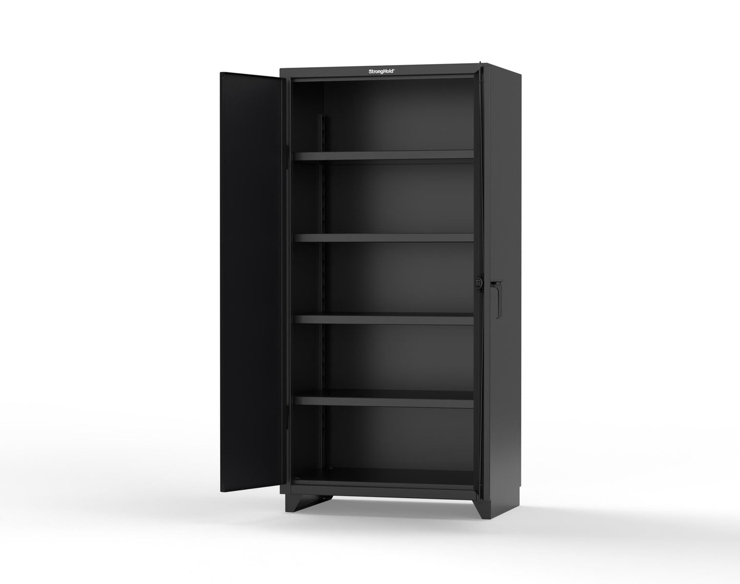 Extra Heavy Duty 14 GA Cabinet with 4 Shelves - 36 In. W x 24 In. D x 75 In. H - 36-244-L-9005