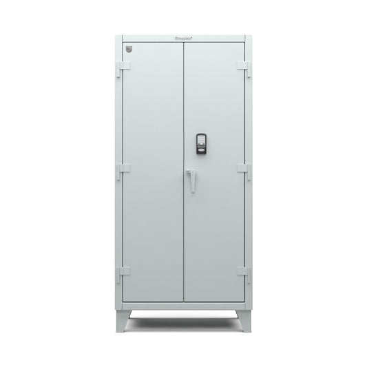Extreme Duty 12 GA Cabinet with 4 Shelves Secured by Electronic Lock & Card Reader (HID) - 36 In. W x 24 In. D x 78 In. H