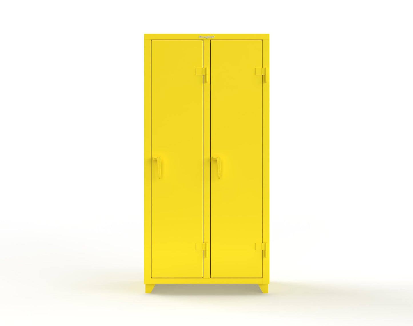 Extra Heavy Duty 14 GA Single-Tier Locker with Shelf and Hanger Rod, 2 Compartments - 36 in. W x 18 in. D x 75 in. H - 36-2D-18-1T-L-1021