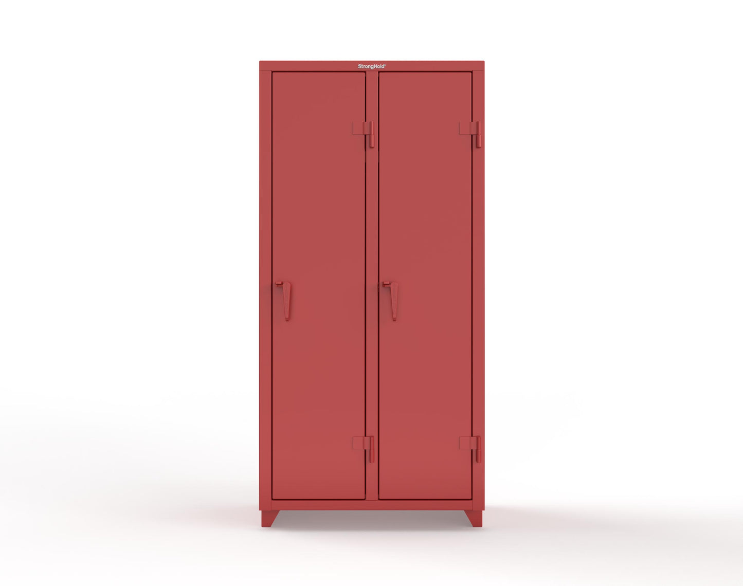Extra Heavy Duty 14 GA Single-Tier Locker with Shelf and Hanger Rod, 2 Compartments - 36 in. W x 18 in. D x 75 in. H - 36-2D-18-1T-L-3001