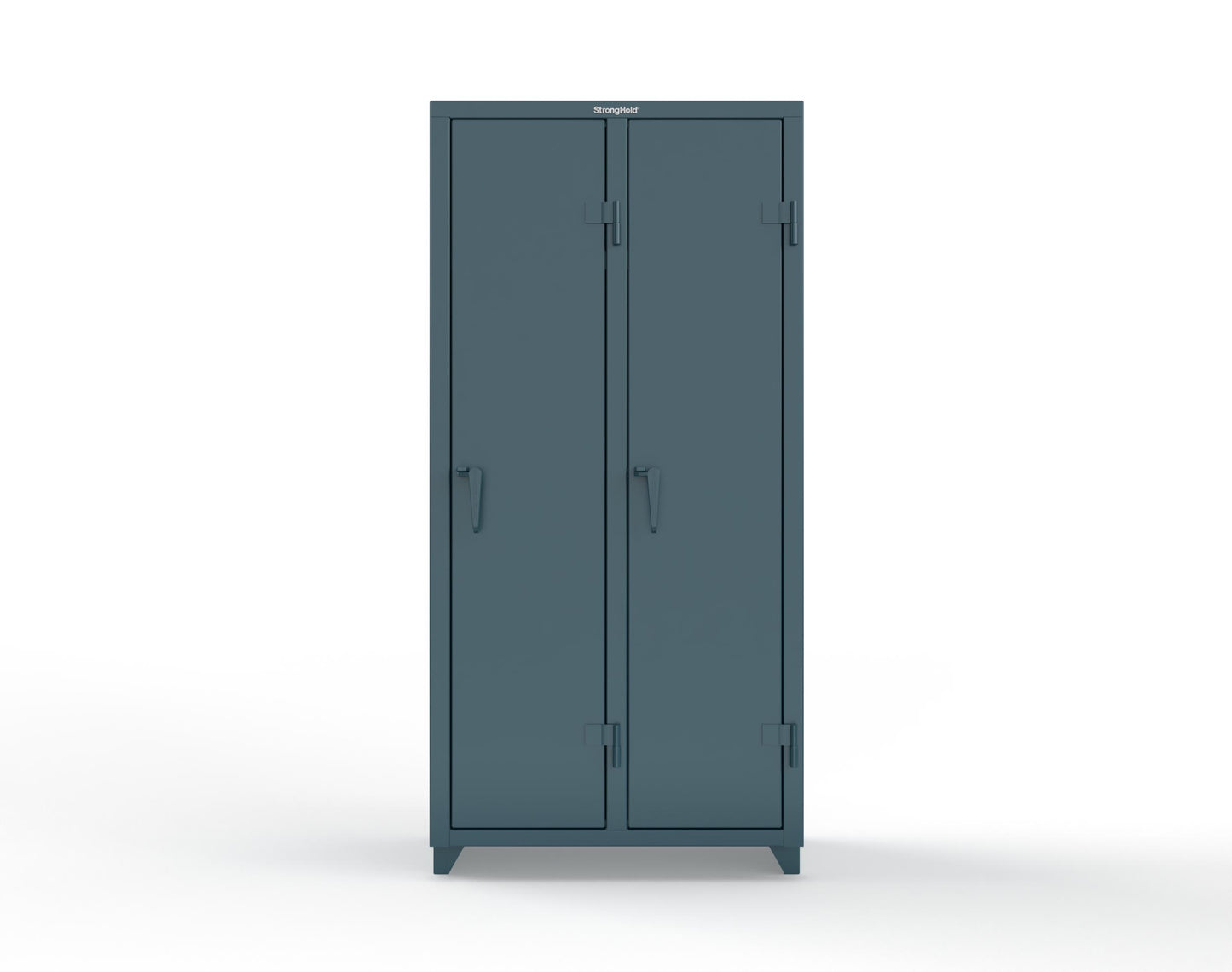 Extra Heavy Duty 14 GA Single-Tier Locker with Shelf and Hanger Rod, 2 Compartments - 36 in. W x 18 in. D x 75 in. H - 36-2D-18-1T-L-5001