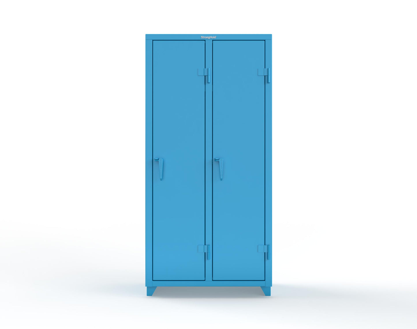Extra Heavy Duty 14 GA Single-Tier Locker with Shelf and Hanger Rod, 2 Compartments - 36 in. W x 18 in. D x 75 in. H - 36-2D-18-1T-L-5012