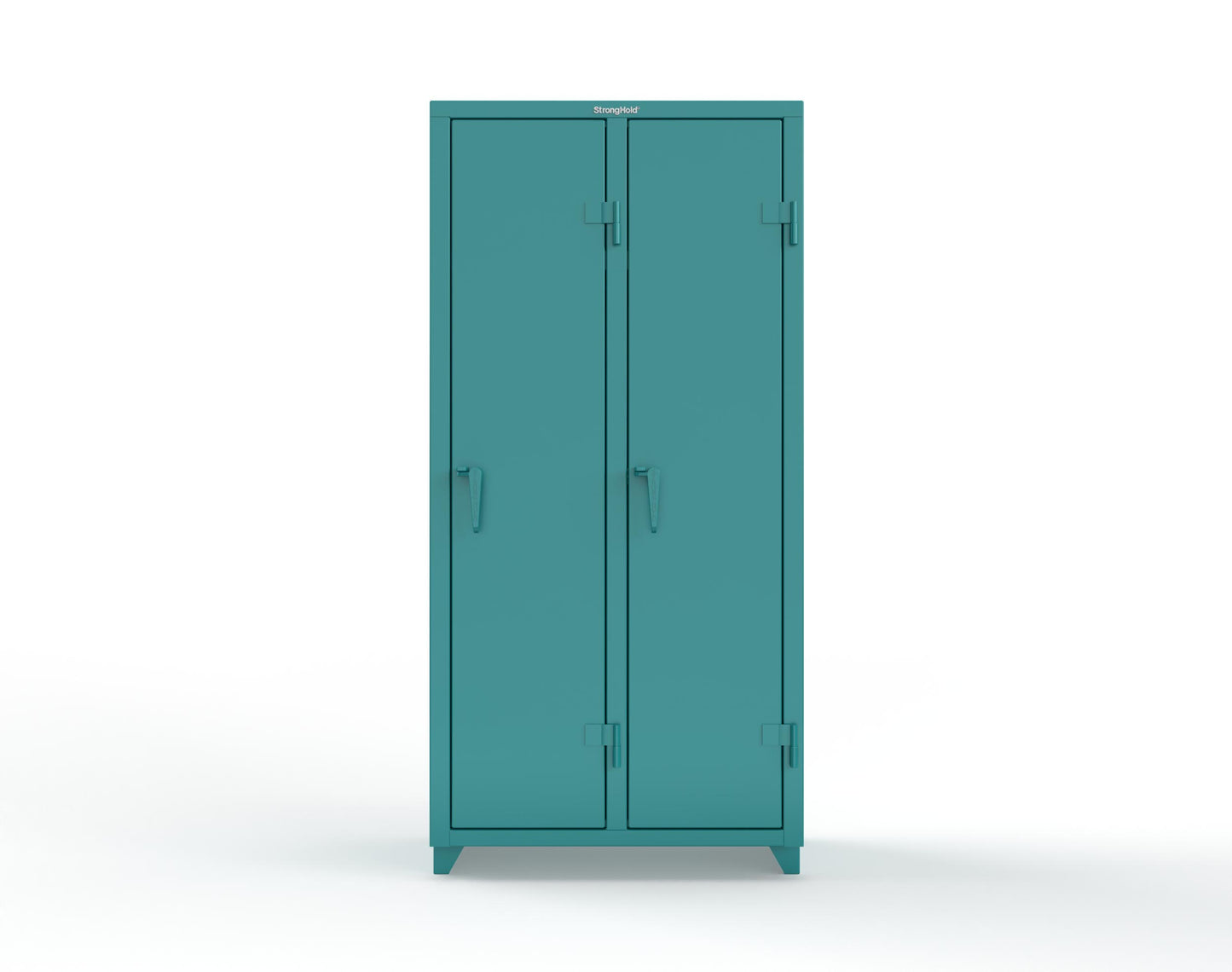 Extra Heavy Duty 14 GA Single-Tier Locker with Shelf and Hanger Rod, 2 Compartments - 36 in. W x 18 in. D x 75 in. H - 36-2D-18-1T-L-5021
