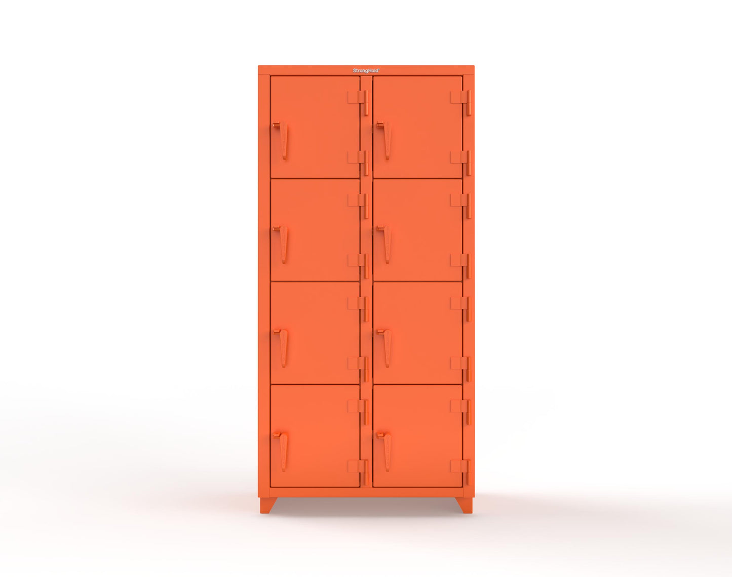 Extra Heavy Duty 14 GA 4-Tier Locker, 8 Compartments - 36 in. W x 18 in. D x 75 in. H - 36-8D-18-4T-L-2009