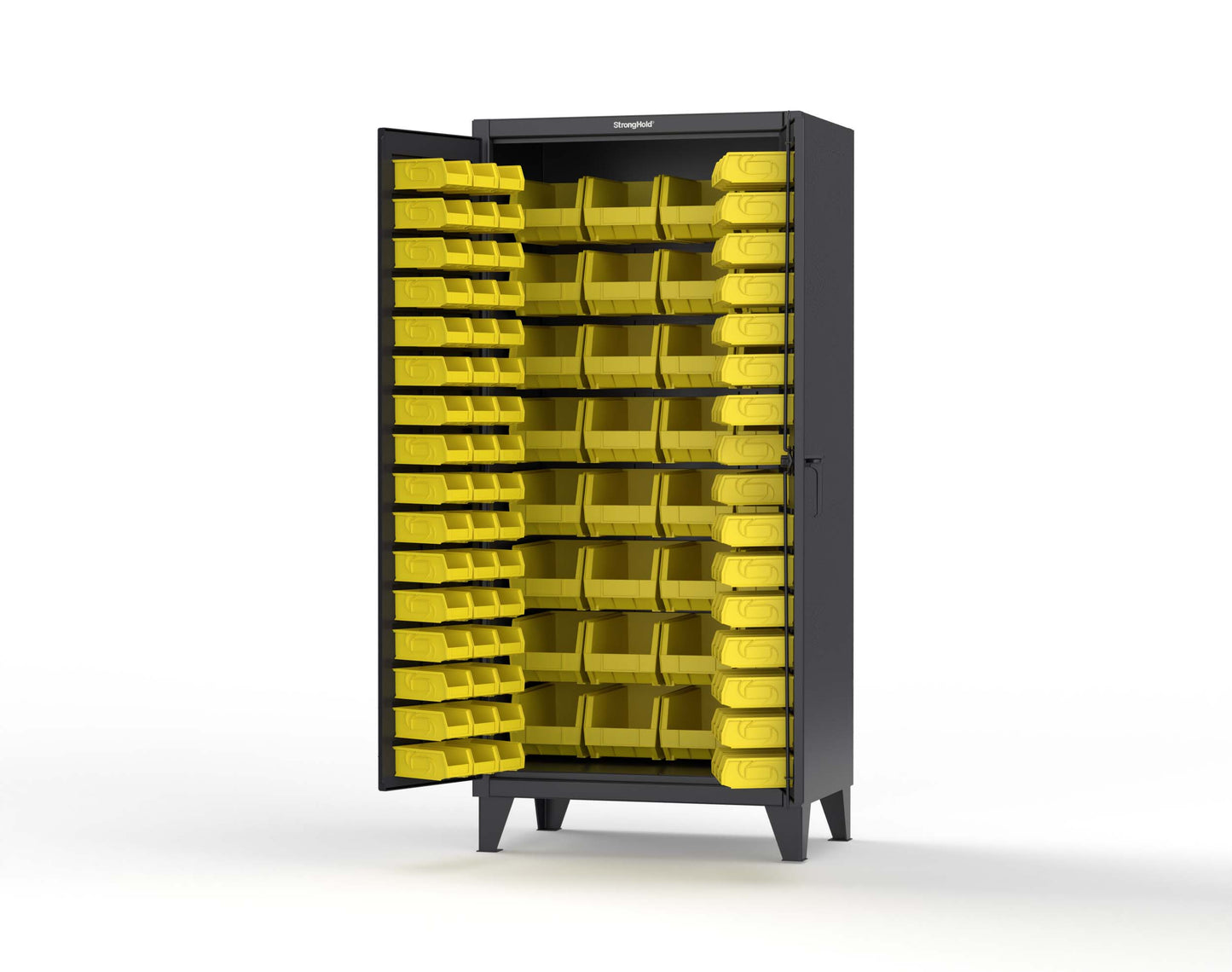 Extreme Duty 12 GA All Bin Cabinet - 36 In. W x 24 In. D x 78 In. H - 36-BB-240-9005