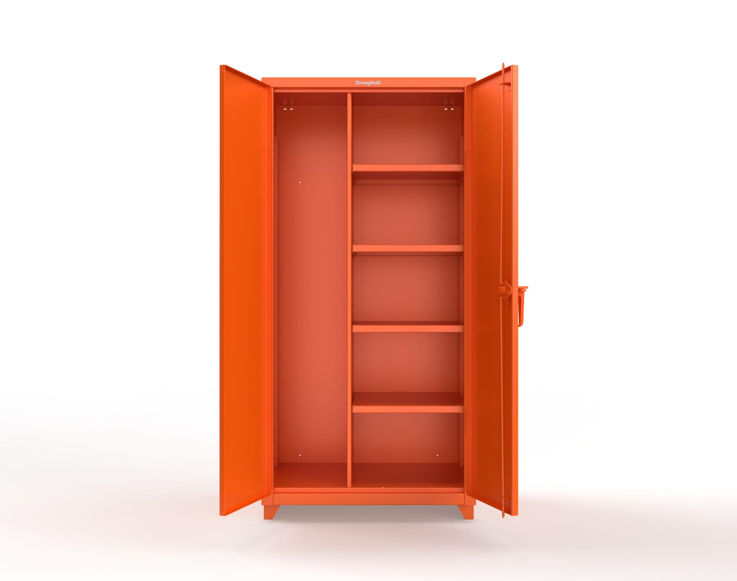 Extra Heavy Duty 14 GA Janitorial Cabinet with 4 Shelves - 36 In. W x 24 In. D x 75 In. H - 36-BC-244-L-2009