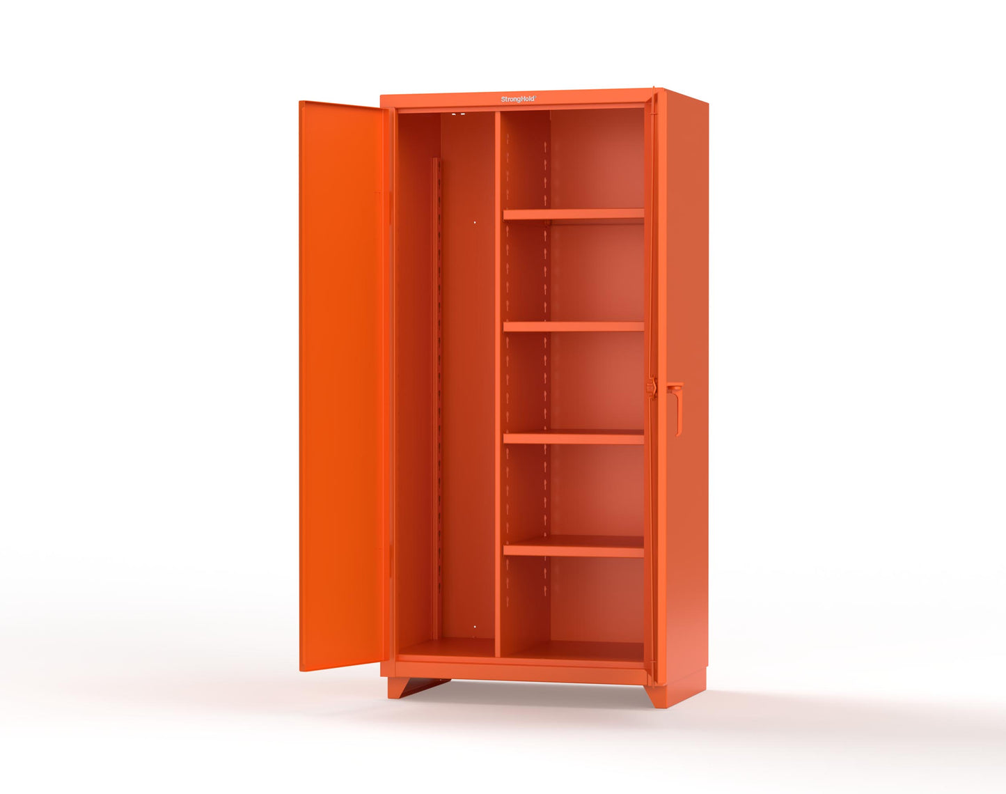 Extra Heavy Duty 14 GA Janitorial Cabinet with 4 Shelves - 36 In. W x 24 In. D x 75 In. H - 36-BC-244-L-2009