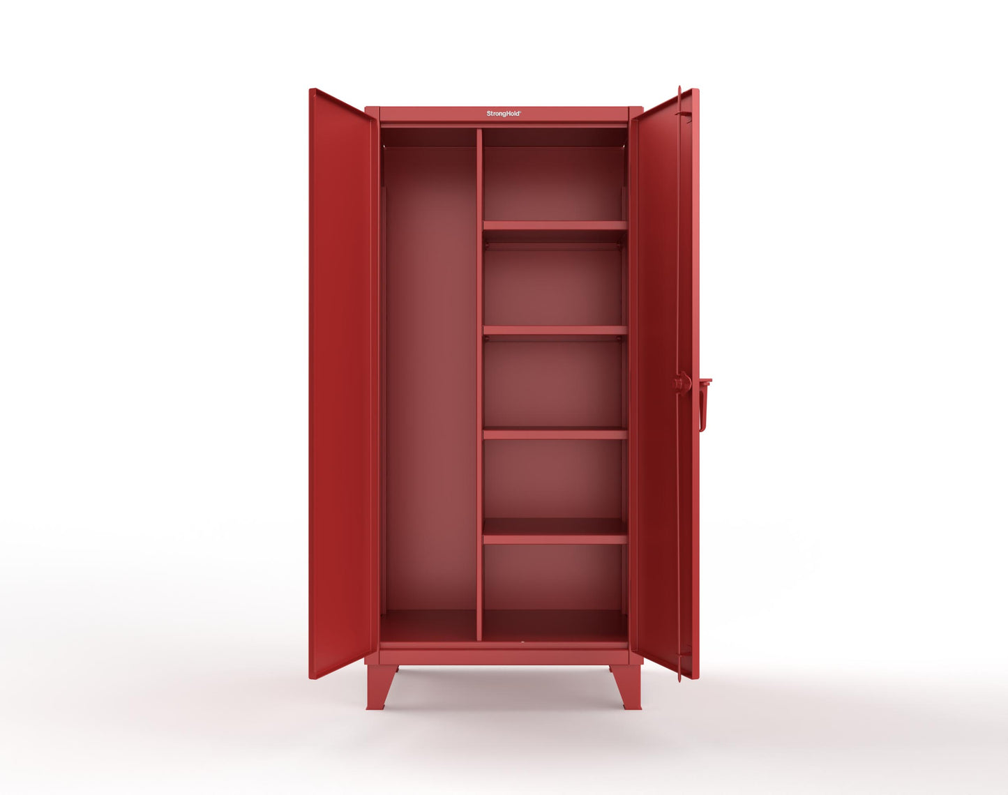 Extreme Duty 12 GA Janitorial Cabinet with 4 Shelves - 36 In. W x 24 In. D x 78 In. H - 36-BC-244-3001