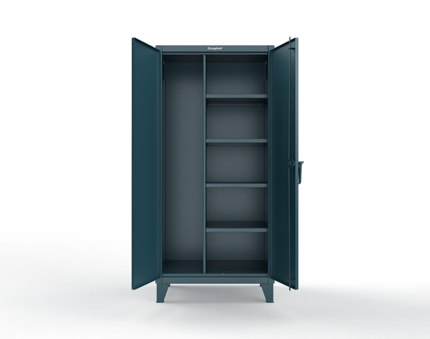 Extreme Duty 12 GA Janitorial Cabinet with 4 Shelves - 36 In. W x 24 In. D x 78 In. H - 36-BC-244-5001