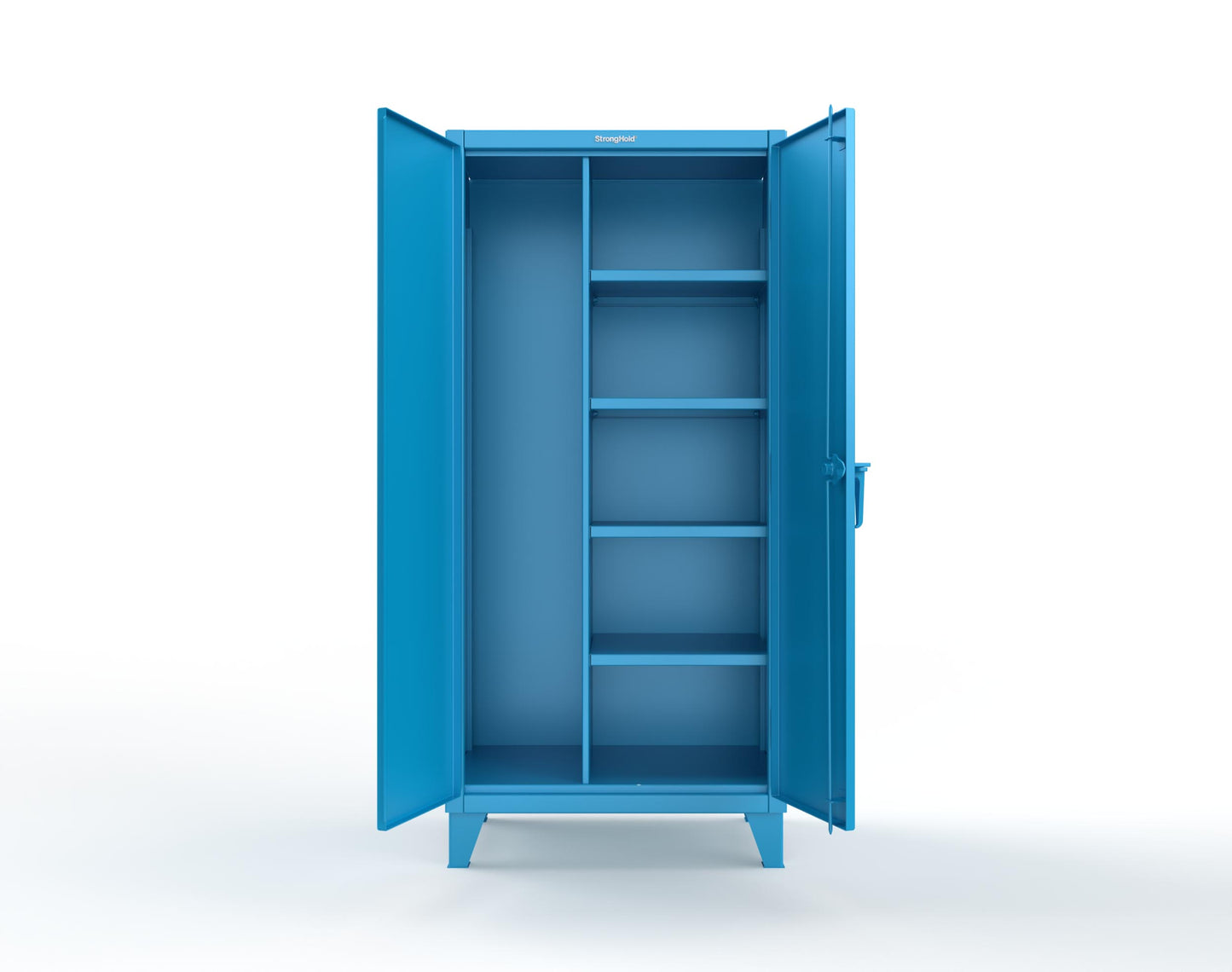 Extreme Duty 12 GA Janitorial Cabinet with 4 Shelves - 36 In. W x 24 In. D x 78 In. H - 36-BC-244-5012
