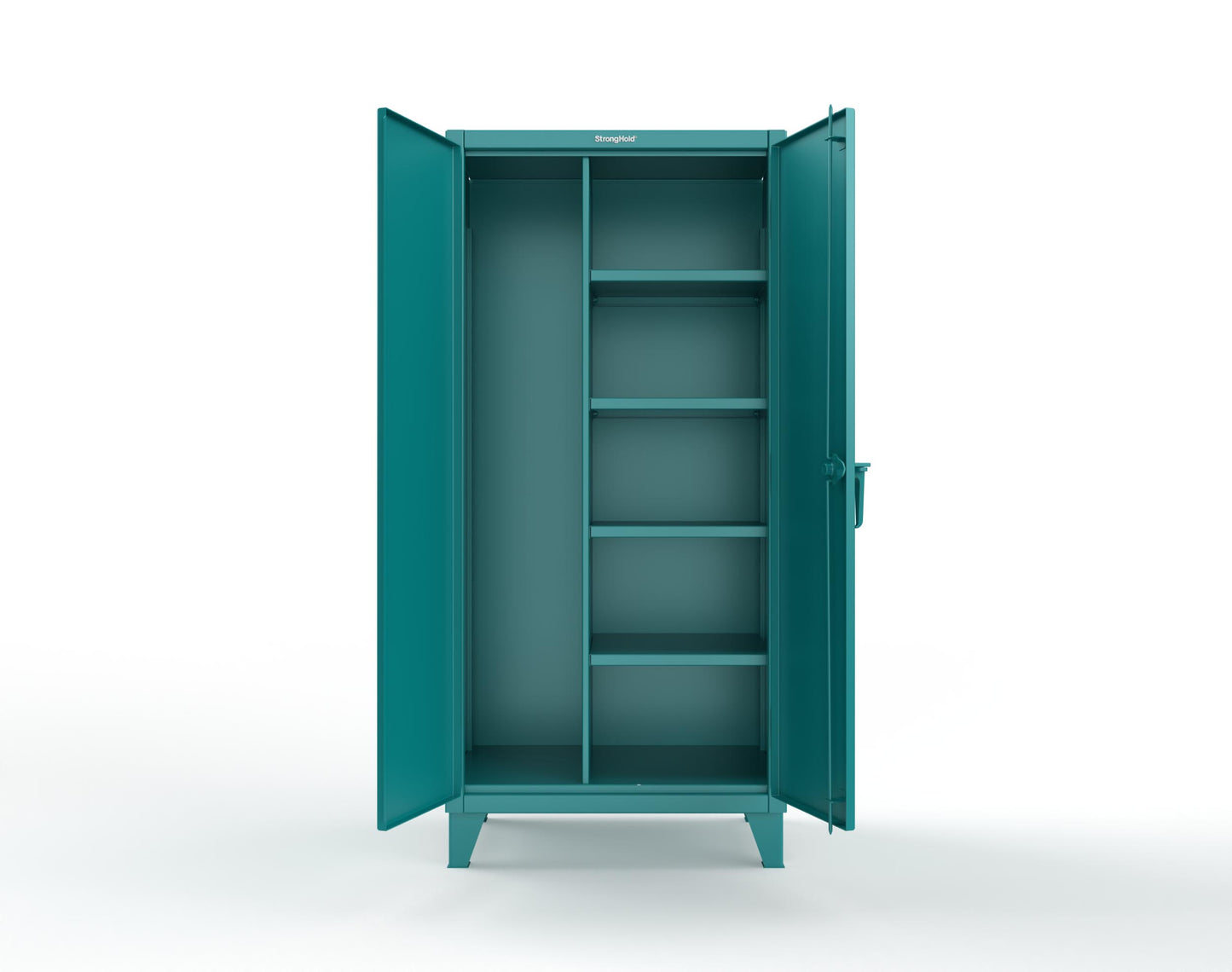 Extreme Duty 12 GA Janitorial Cabinet with 4 Shelves - 36 In. W x 24 In. D x 78 In. H - 36-BC-244-5021