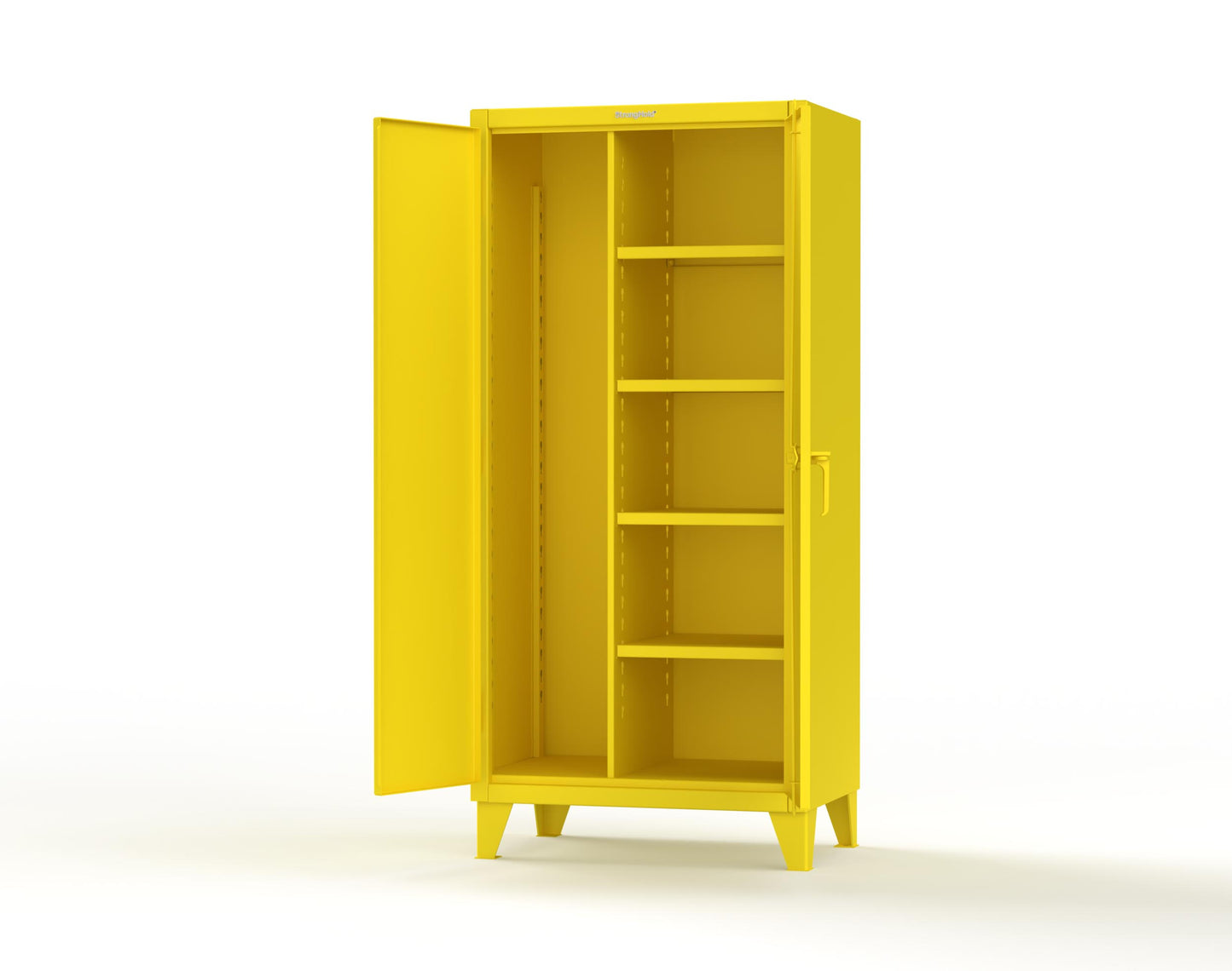 Extreme Duty 12 GA Janitorial Cabinet with 4 Shelves - 36 In. W x 24 In. D x 78 In. H - 36-BC-244-1021
