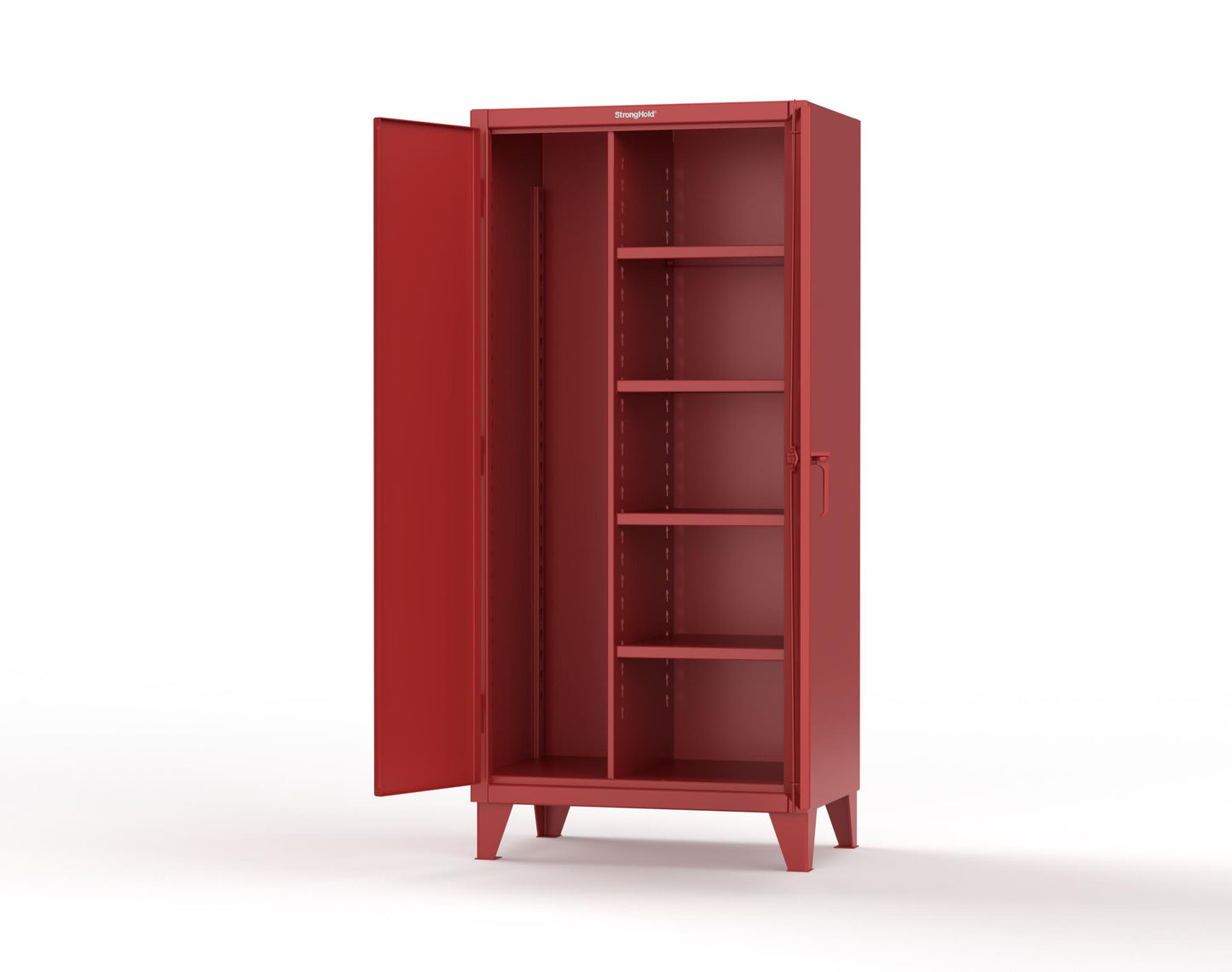Extreme Duty 12 GA Janitorial Cabinet with 4 Shelves - 36 In. W x 24 In. D x 78 In. H - 36-BC-244-3001
