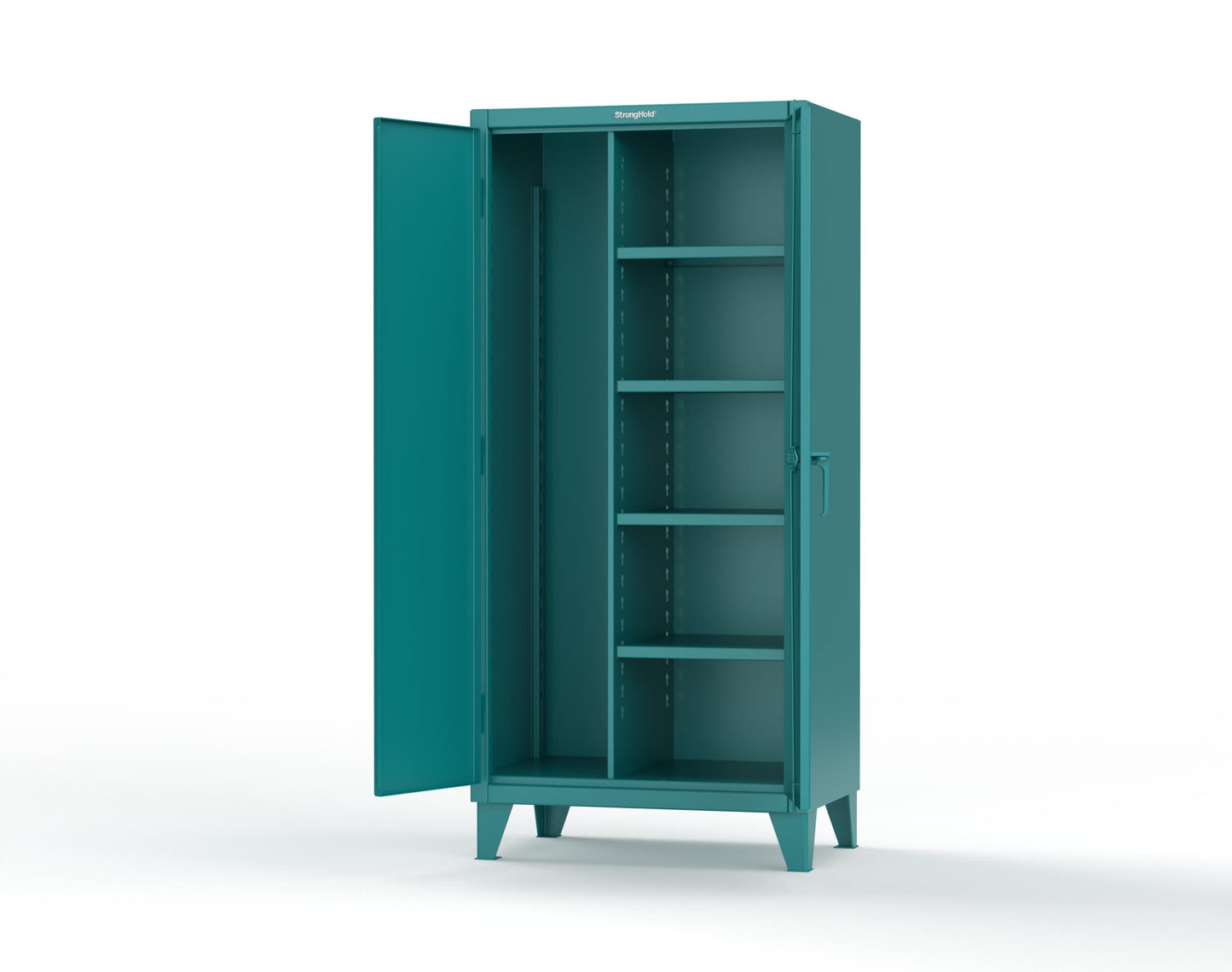 Extreme Duty 12 GA Janitorial Cabinet with 4 Shelves - 36 In. W x 24 In. D x 78 In. H - 36-BC-244-5021