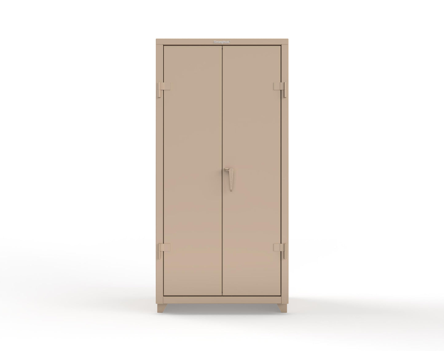 Extra Heavy Duty 14 GA Bin Cabinet with 3 Shelves - 36 In. W x 24 In. D x 75 In. H - 36-BS-243-L-1019