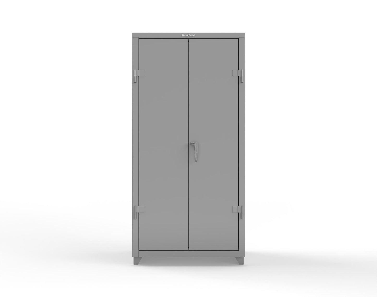 Extra Heavy Duty 14 GA Bin Cabinet with 3 Shelves - 36 In. W x 24 In. D x 75 In. H - 36-BS-243-L-7037