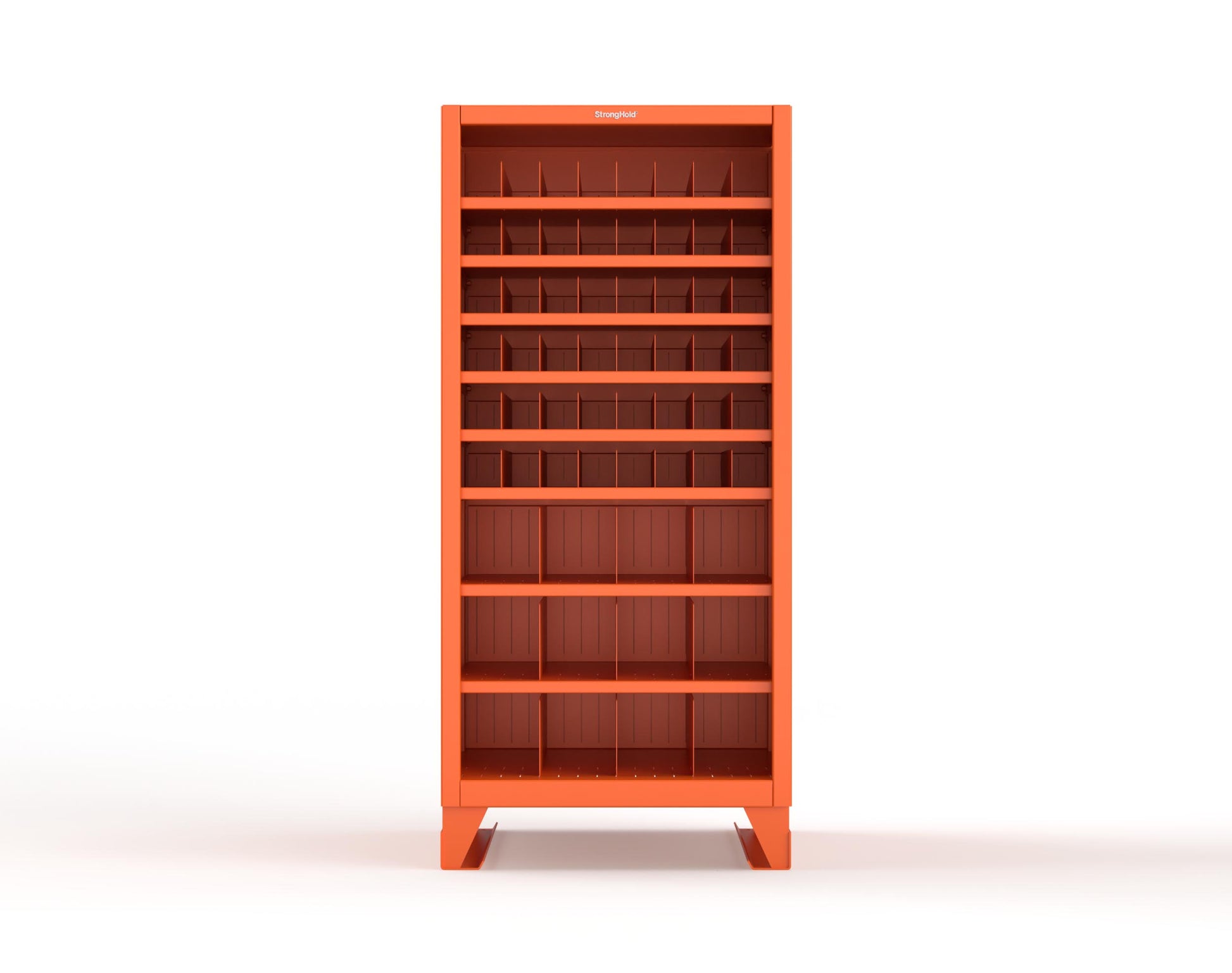 Extreme Duty 12 GA Metal Bin Storage Shelving Unit with 51 Adjustable Dividers - 36 In. W x 36 In. D x 78 In. H - 36-CSU-368PH-51VD-SB-2009