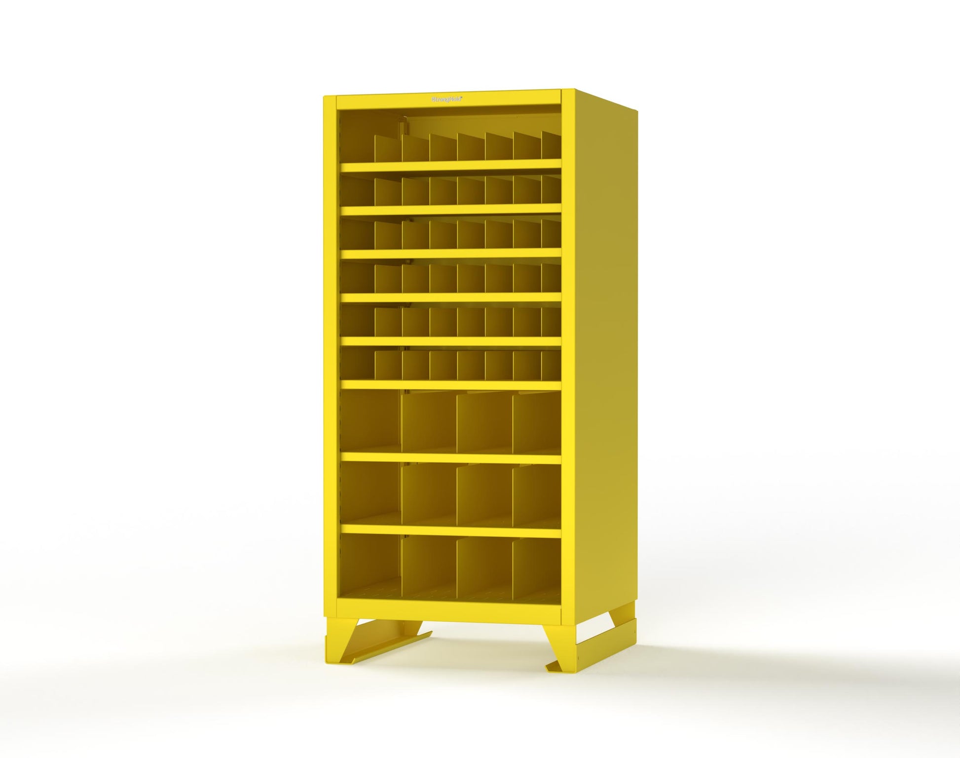 Extreme Duty 12 GA Metal Bin Storage Shelving Unit with 51 Adjustable Dividers - 36 In. W x 36 In. D x 78 In. H - 36-CSU-368PH-51VD-SB-1021