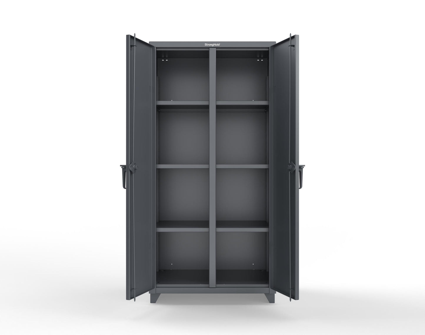 Extra Heavy Duty 14 GA Double Shift Cabinet with 6 Shelves - 36 In. W x 24 In. D x 75 In. H - 36-DS-246-L-7024