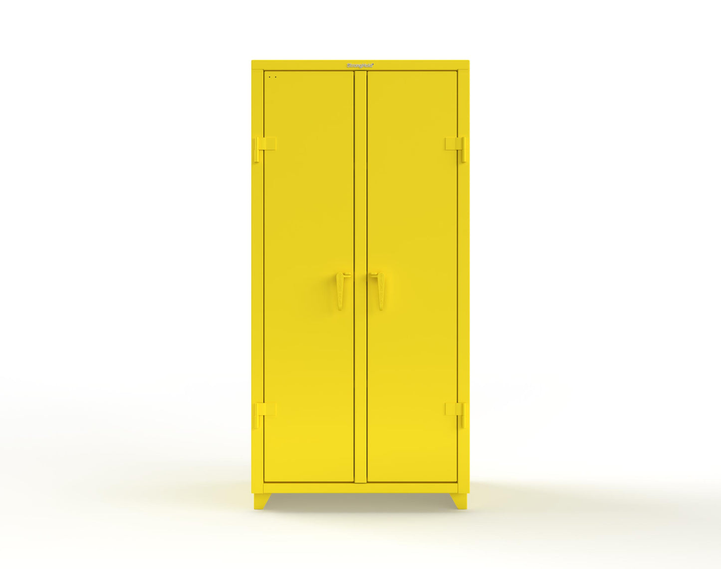 Extra Heavy Duty 14 GA Double Shift Cabinet with 6 Shelves - 36 In. W x 24 In. D x 75 In. H - 36-DS-246-L-1021