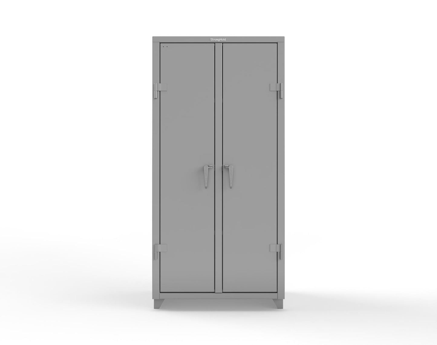 Extra Heavy Duty 14 GA Double Shift Cabinet with 6 Shelves - 36 In. W x 24 In. D x 75 In. H - 36-DS-246-L-7037